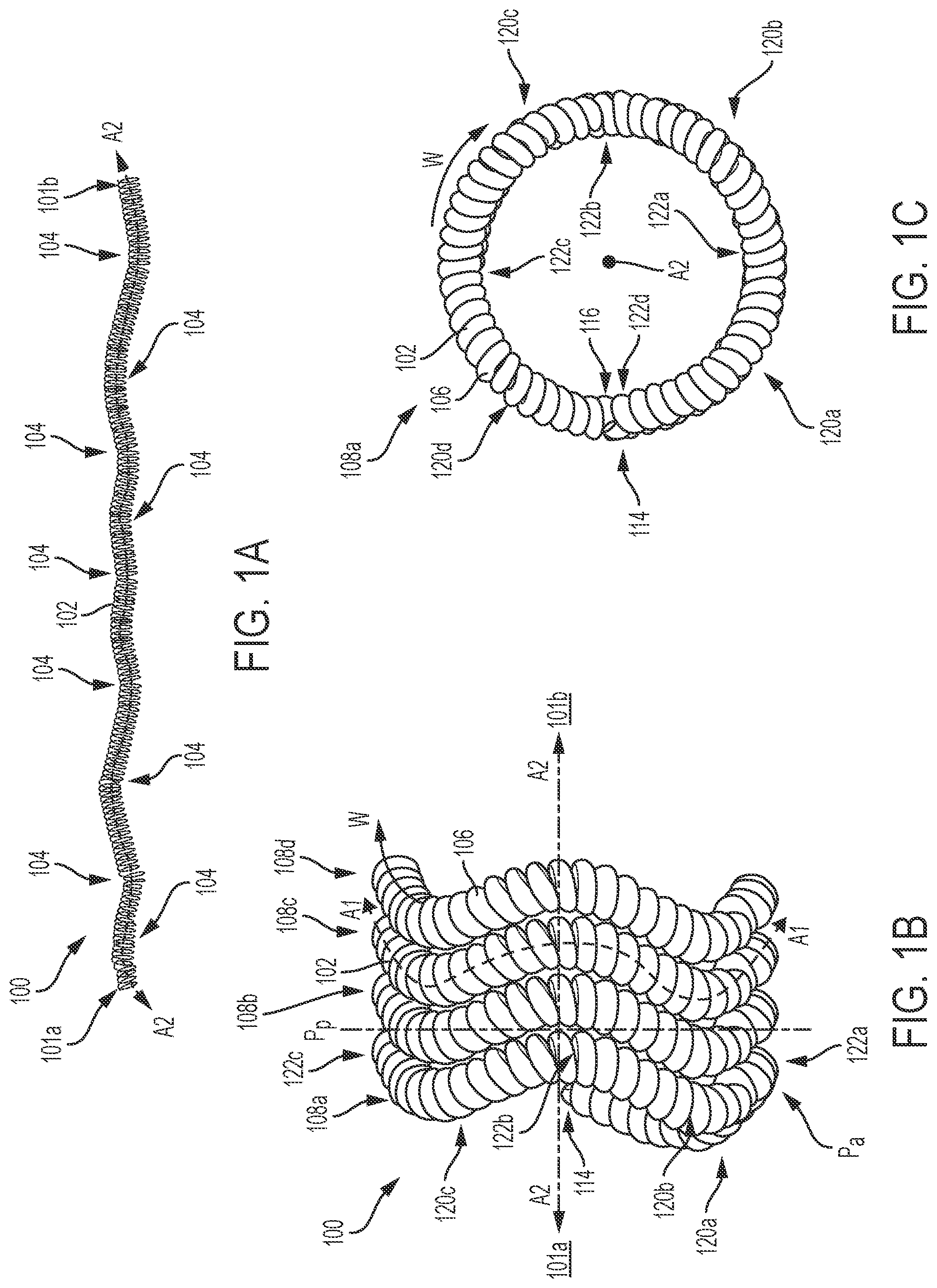 Patent US11793523 Figure 1 – Aneurysm treatment coils and associated systems and methods of use
