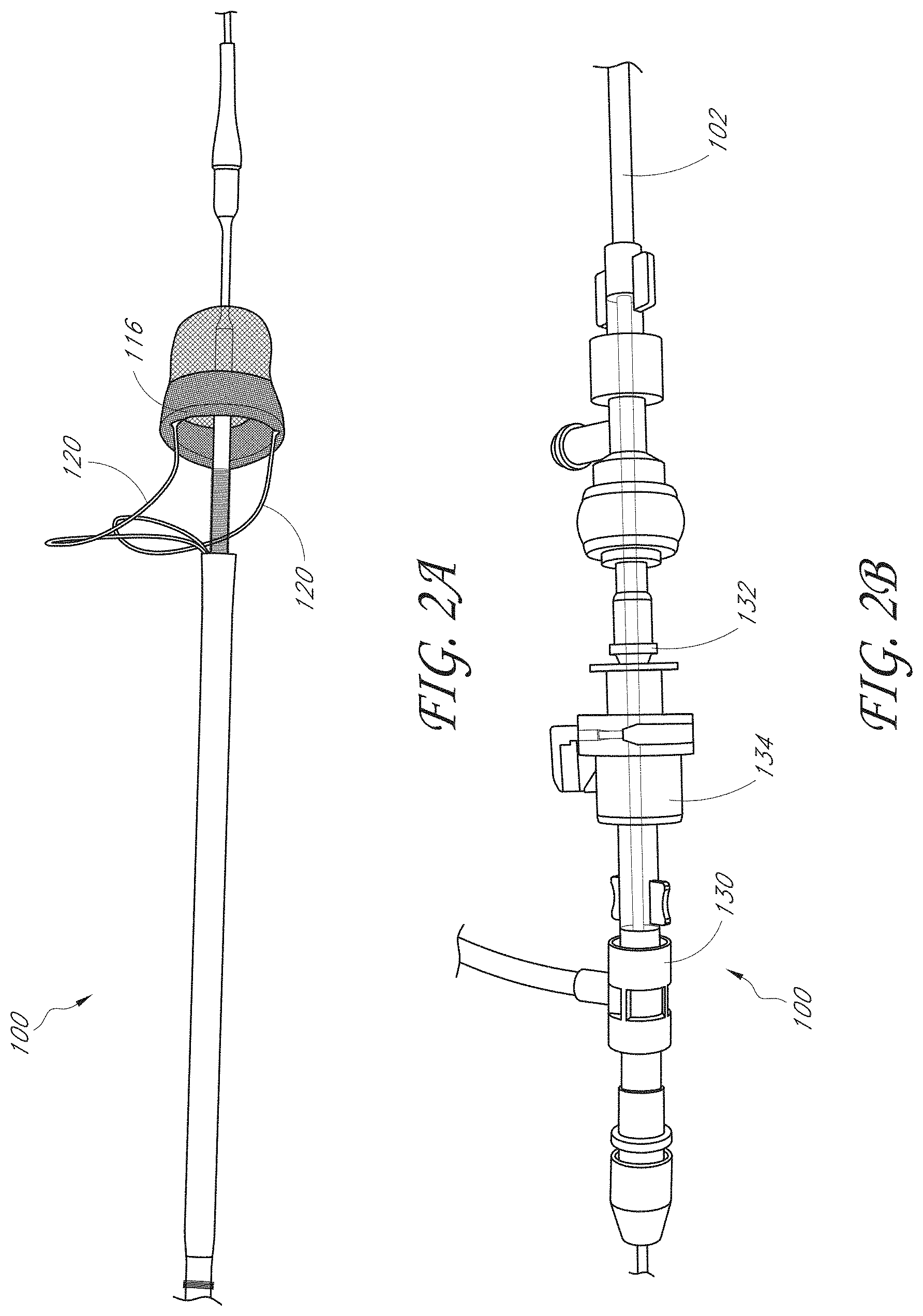 Patent US11793531 Figure 2 – Axial lengthening thrombus capture system, tensioning system and expandable funnel catheter