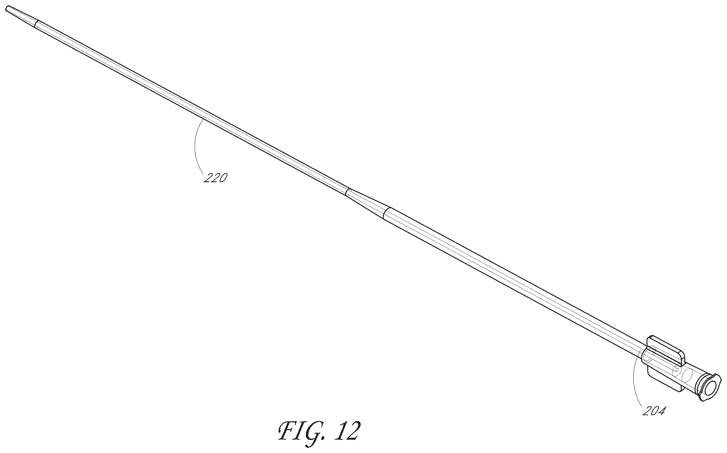Patent US11793531 Figure 12 – Axial lengthening thrombus capture system, tensioning system and expandable funnel catheter