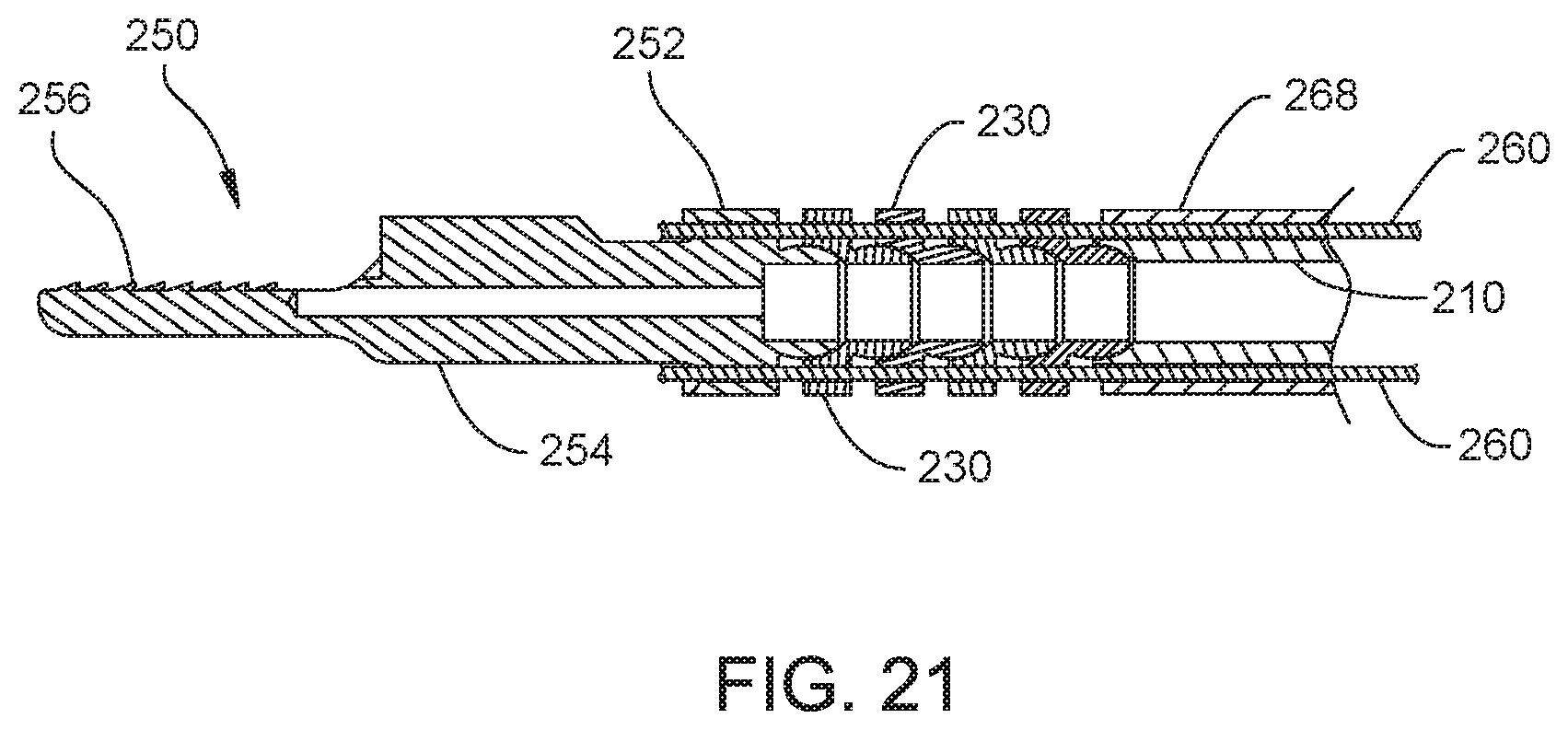 Patent US11793536 Figure 11 – Surgical tool having cables for selectively steering and locking a shaft in a bend