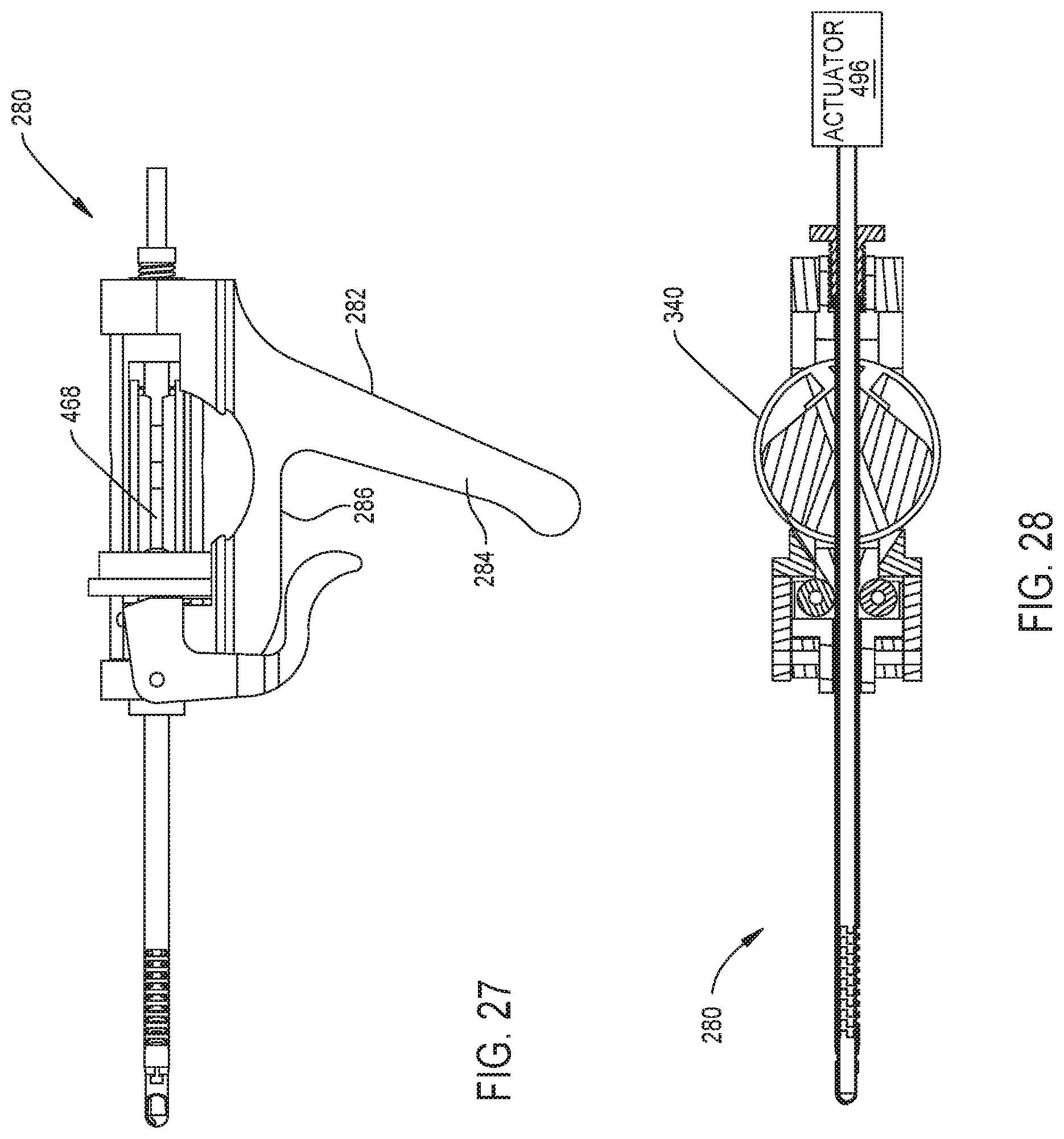 Patent US11793536 Figure 14 – Surgical tool having cables for selectively steering and locking a shaft in a bend