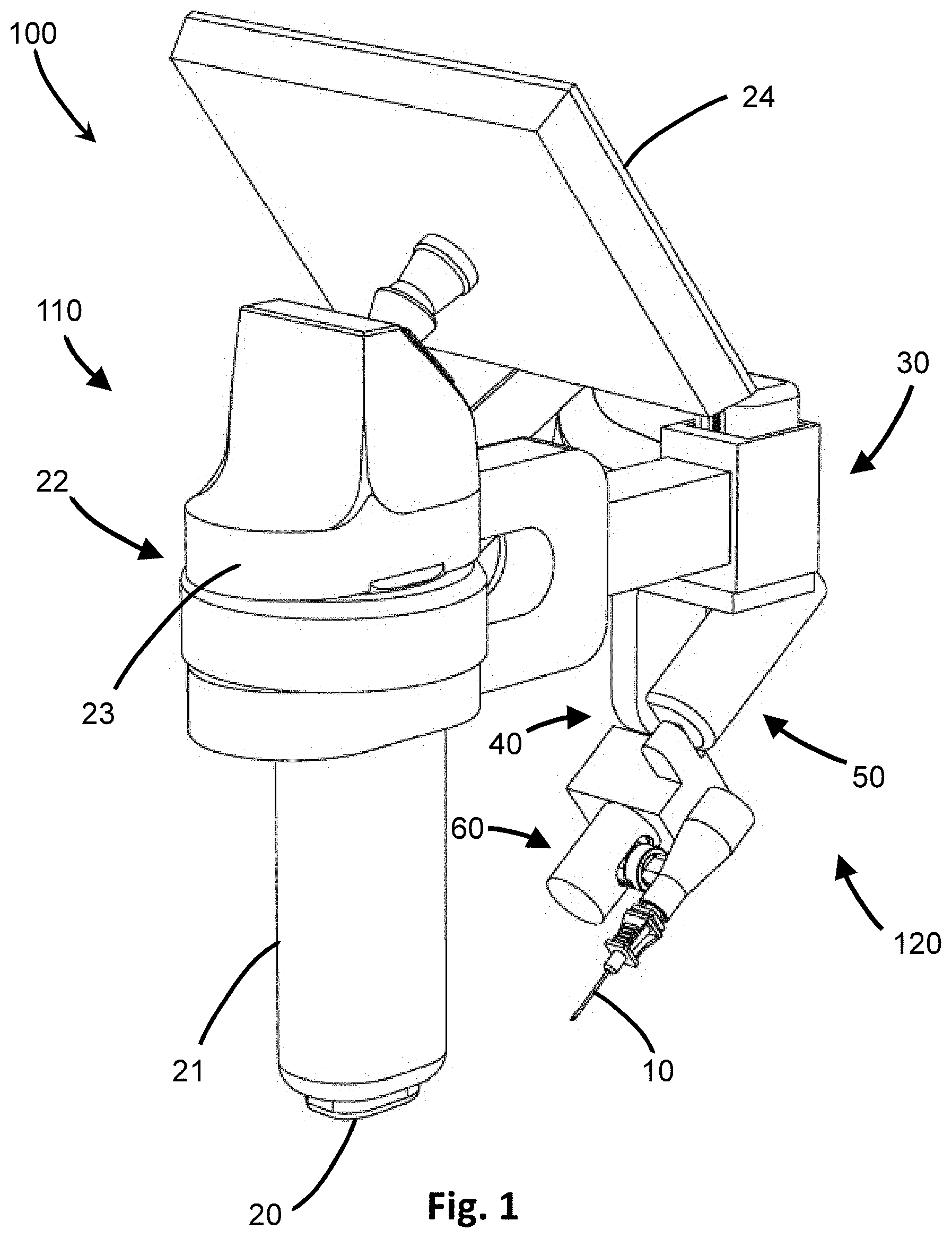 Patent US11793543 Figure 1 – Device and method for automated insertion of penetrating member