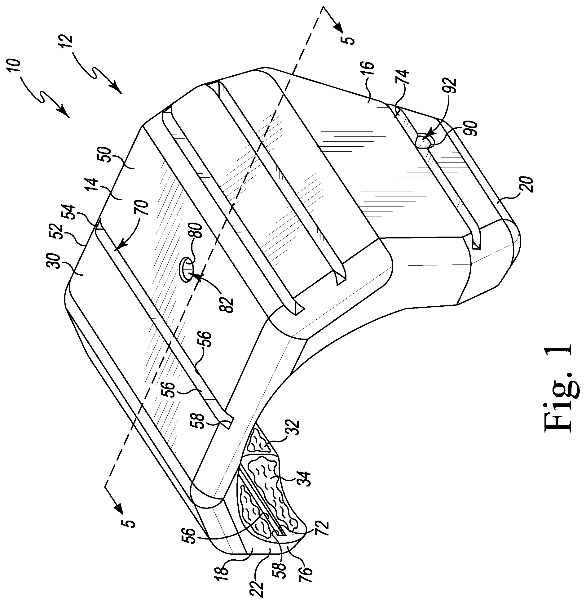 Patent US11793549 Figure 1 – Customized patient-specific orthopaedic surgical instrument and method for preparing a patient's femur