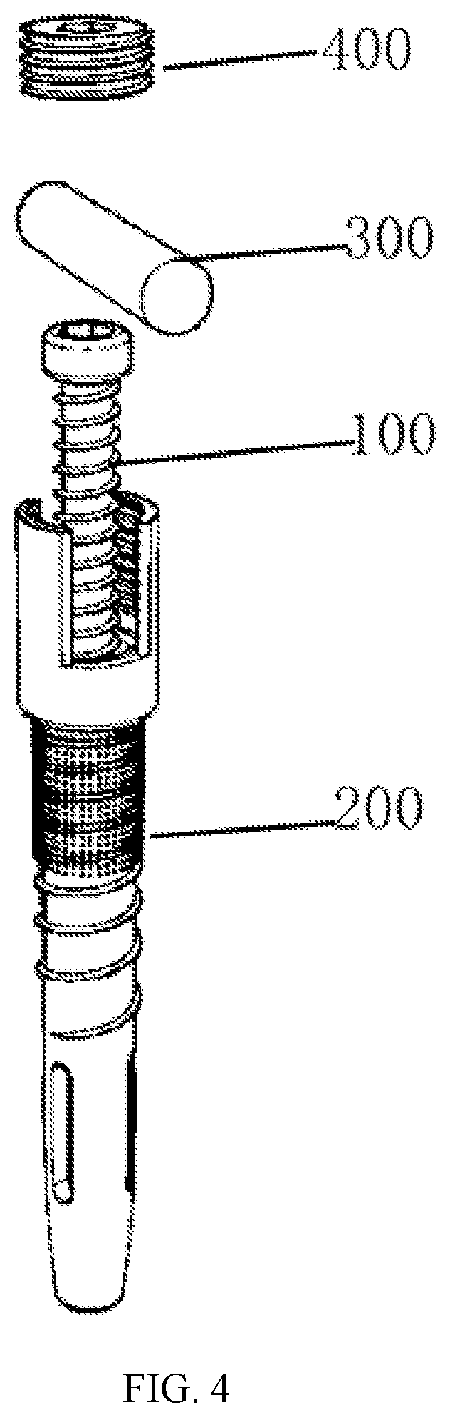 Patent US11793550 Figure 4 – Claw-shaped pedicle screw fastener for osteoporosis