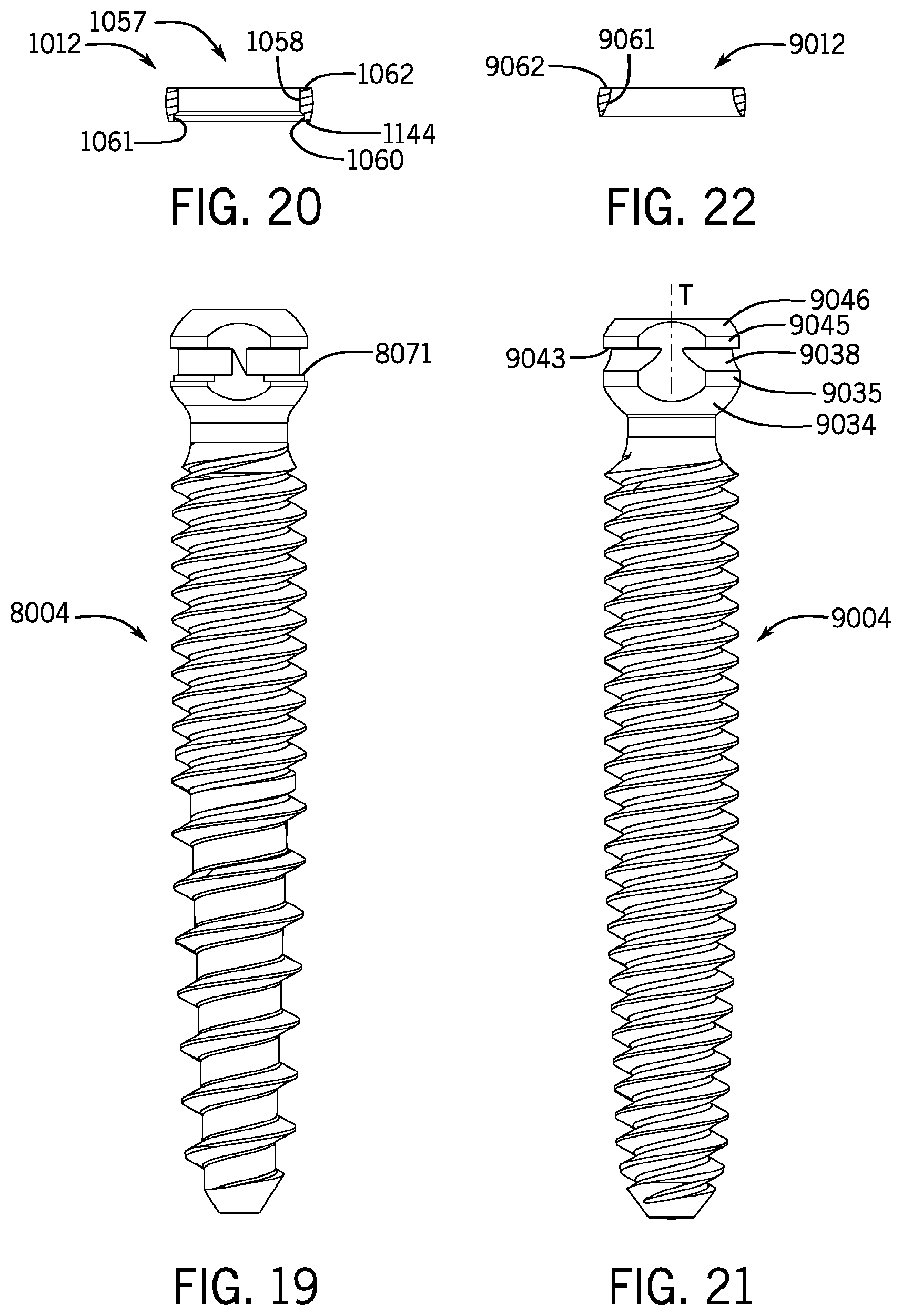 Patent US11793553 Figure 9 – Pivotal bone anchor assembly having first and second split rings and an insert with post-placement tool deployment