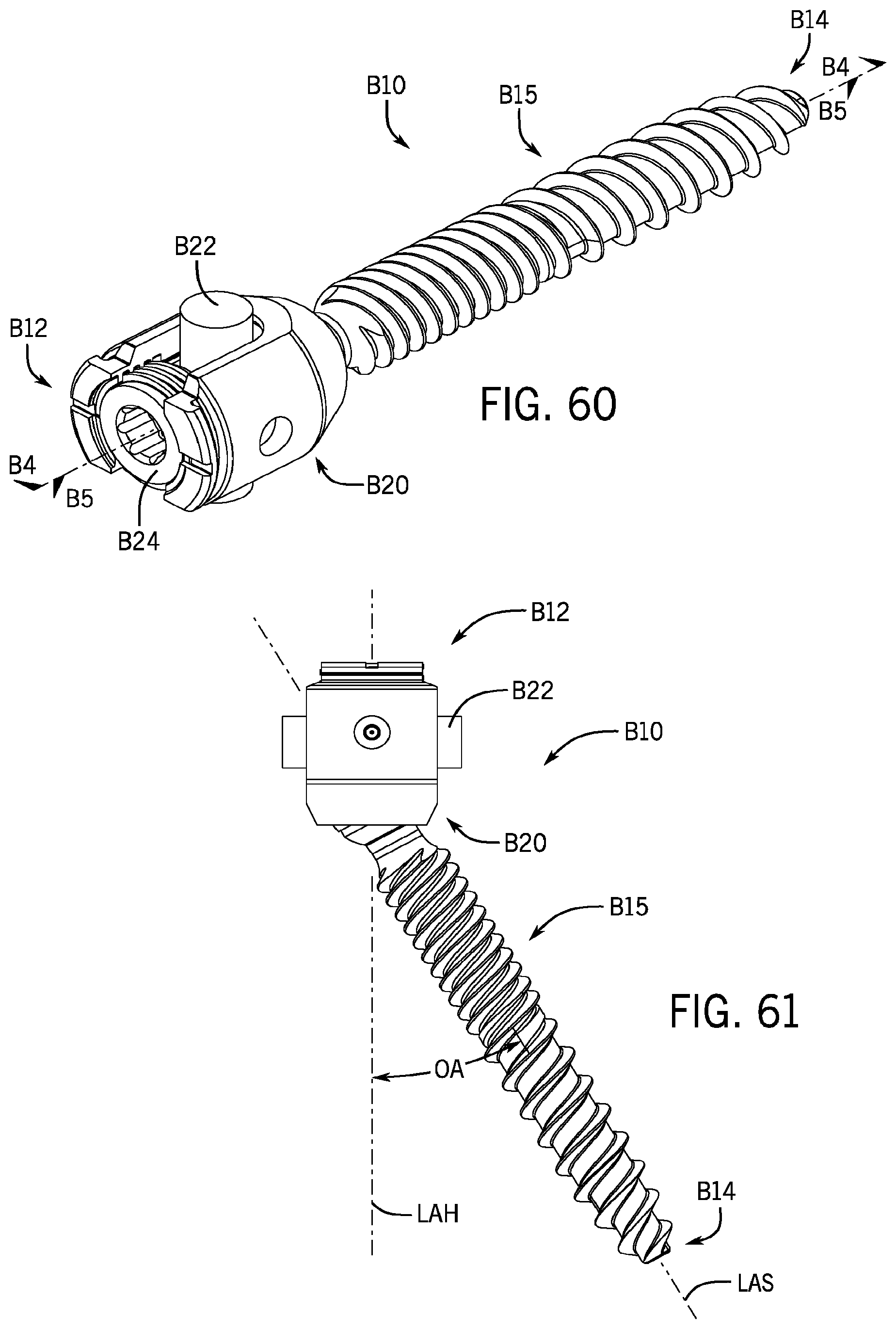 Patent US11793553 Figure 20 – Pivotal bone anchor assembly having first and second split rings and an insert with post-placement tool deployment