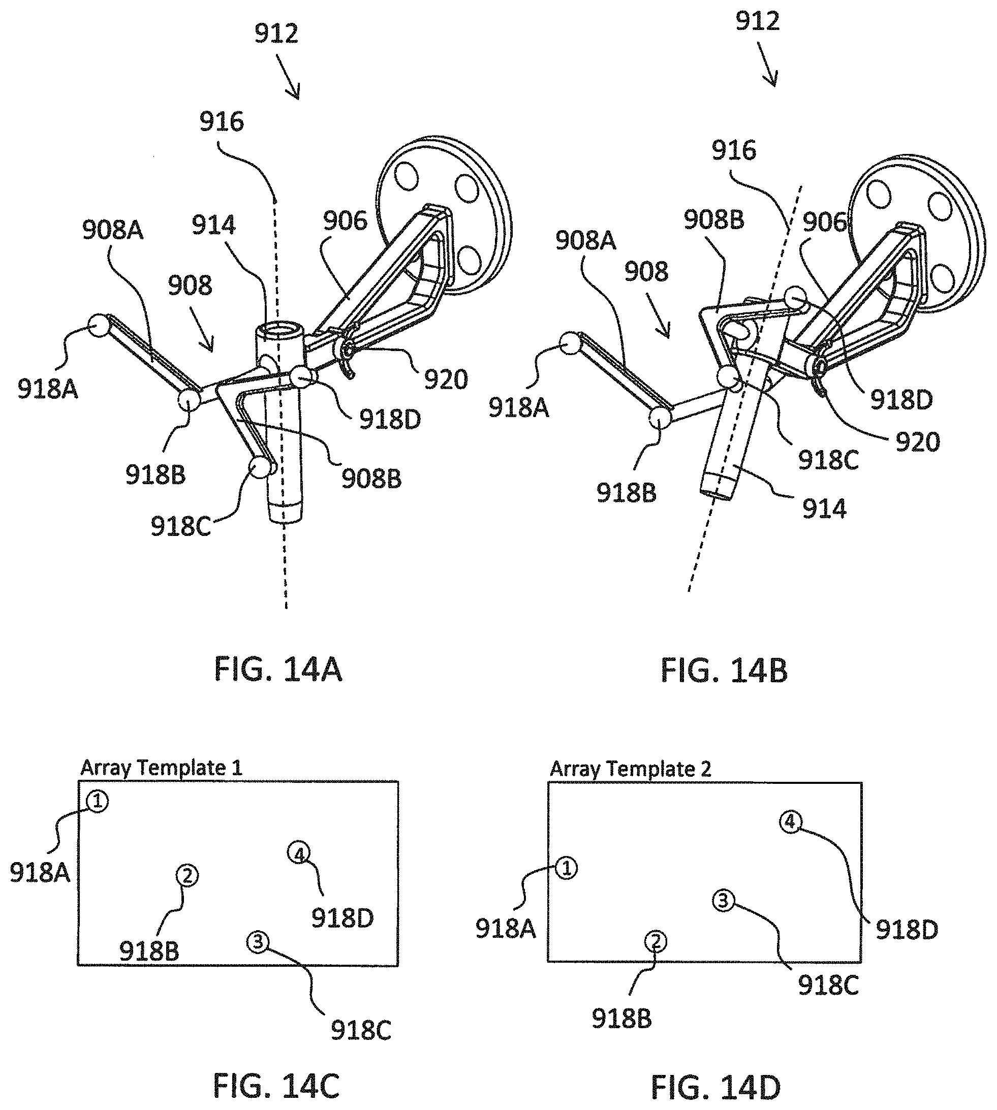 Patent US11793570 Figure 14 – Surgical robotic automation with tracking markers