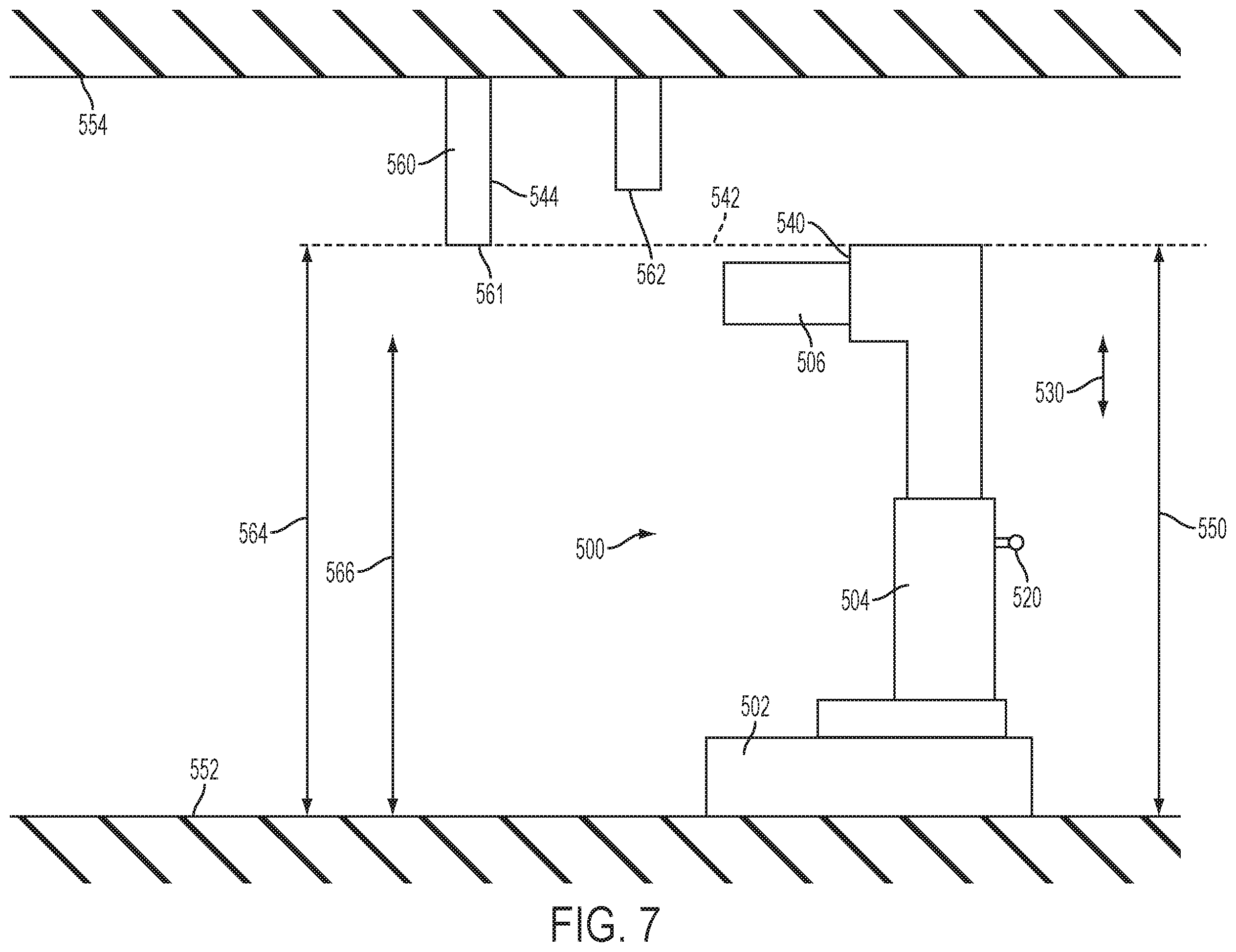 Patent US11793581 Figure 6 – Surgical system with obstacle indication system