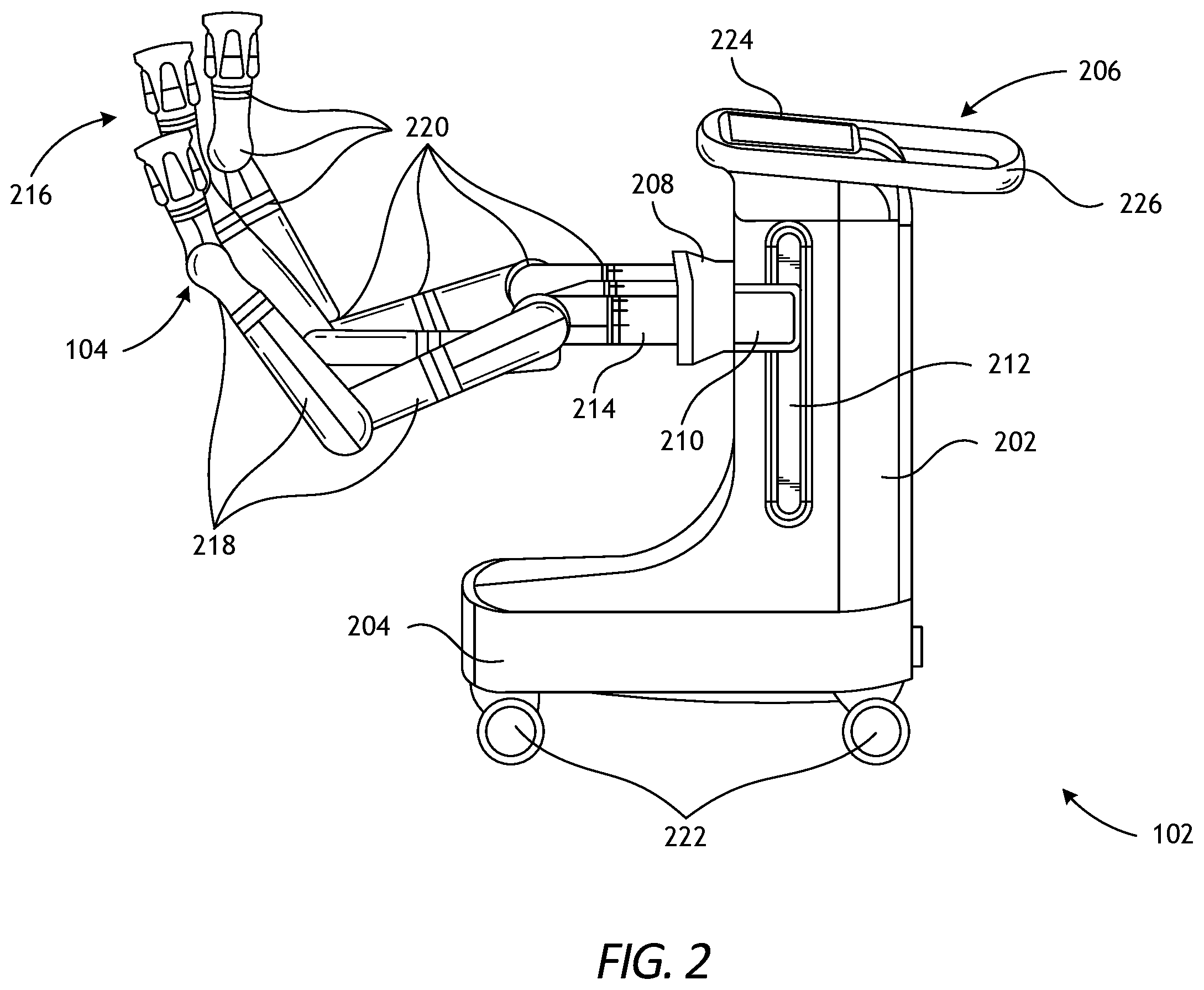 Patent US11793584 Figure 2 – Robotic surgical instruments with rack-based translation and firing transmission