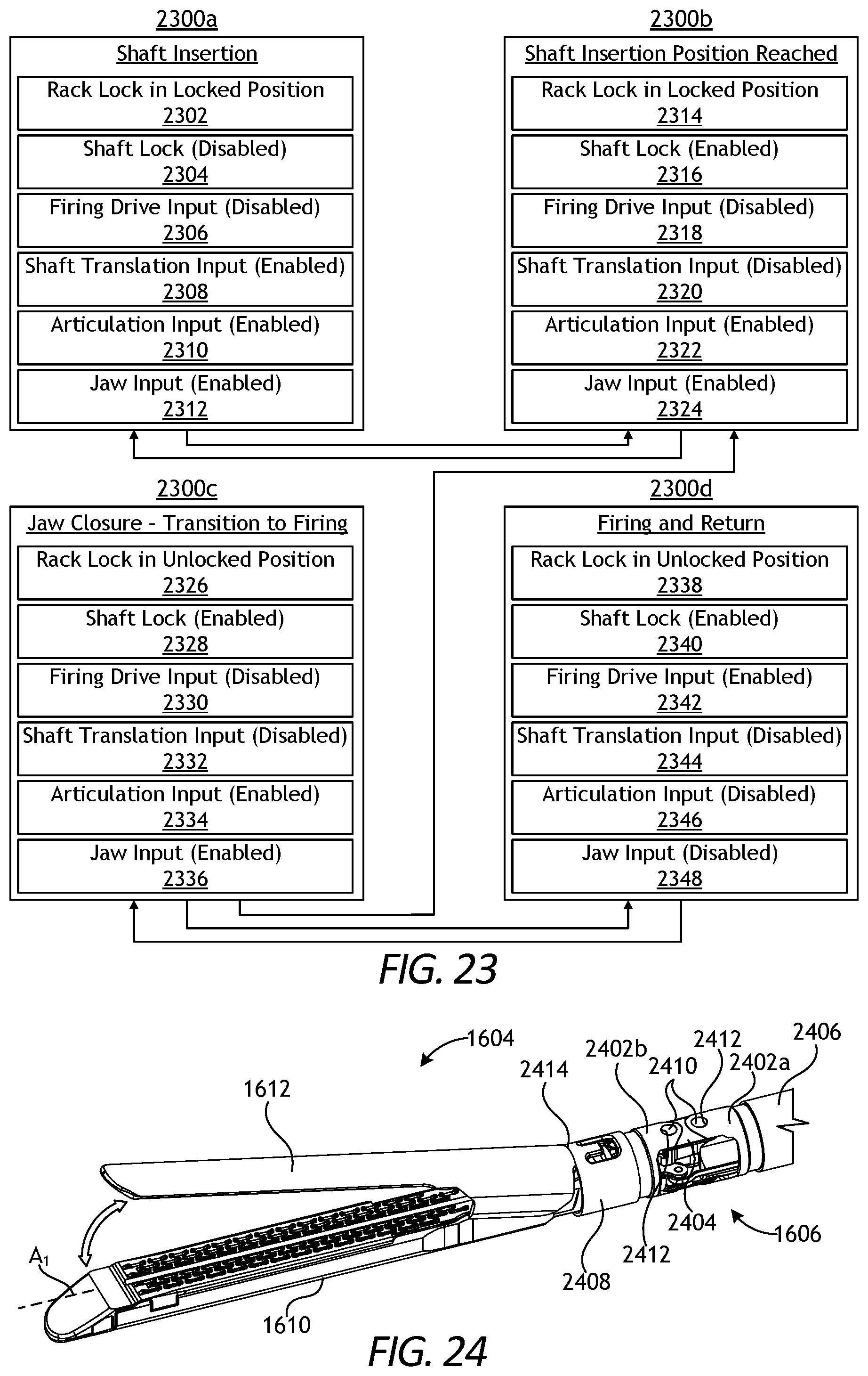 Patent US11793584 Figure 20 – Robotic surgical instruments with rack-based translation and firing transmission