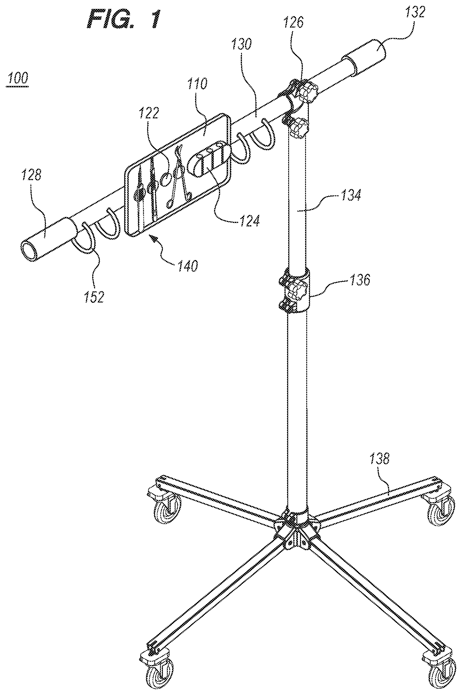 Patent US11793589 Figure 1 – Surgical instrument stand