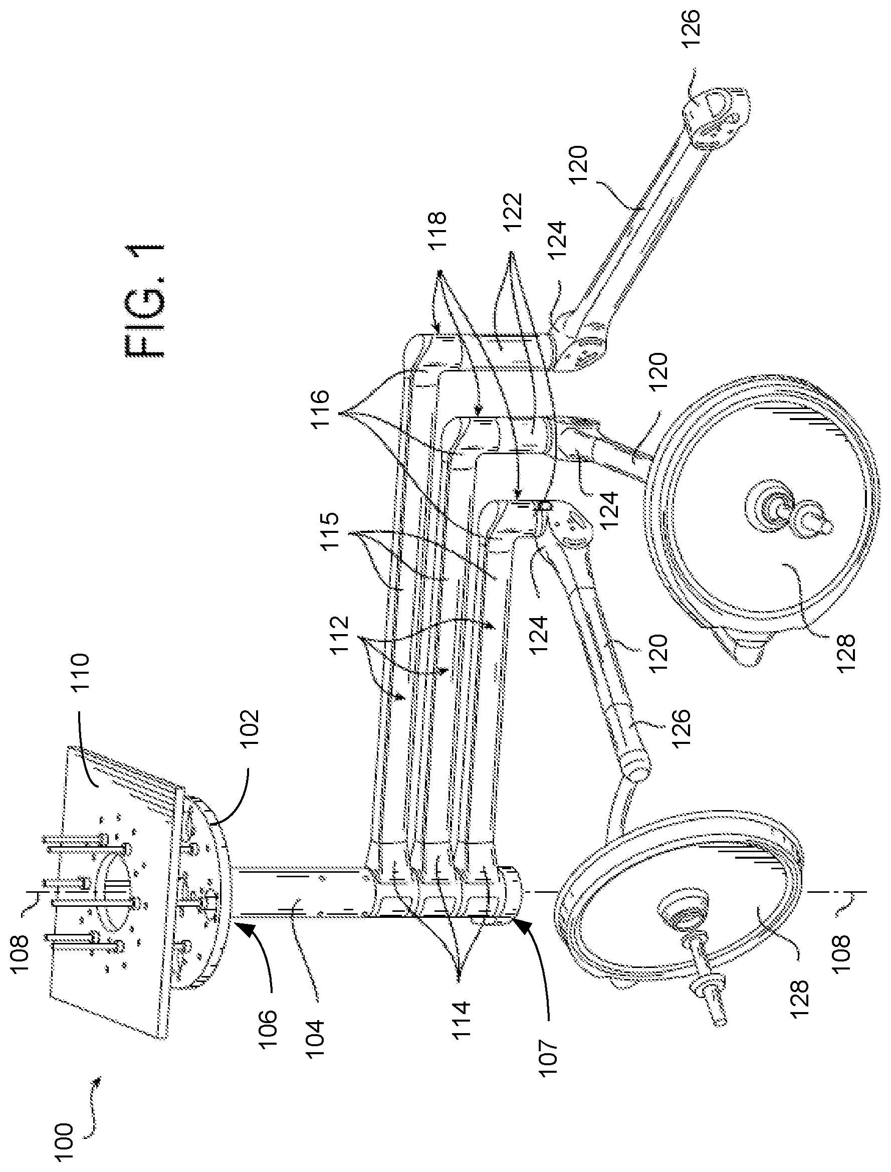 Patent US11793593 Figure 1 – Lighting assemblies for medical device suspension system
