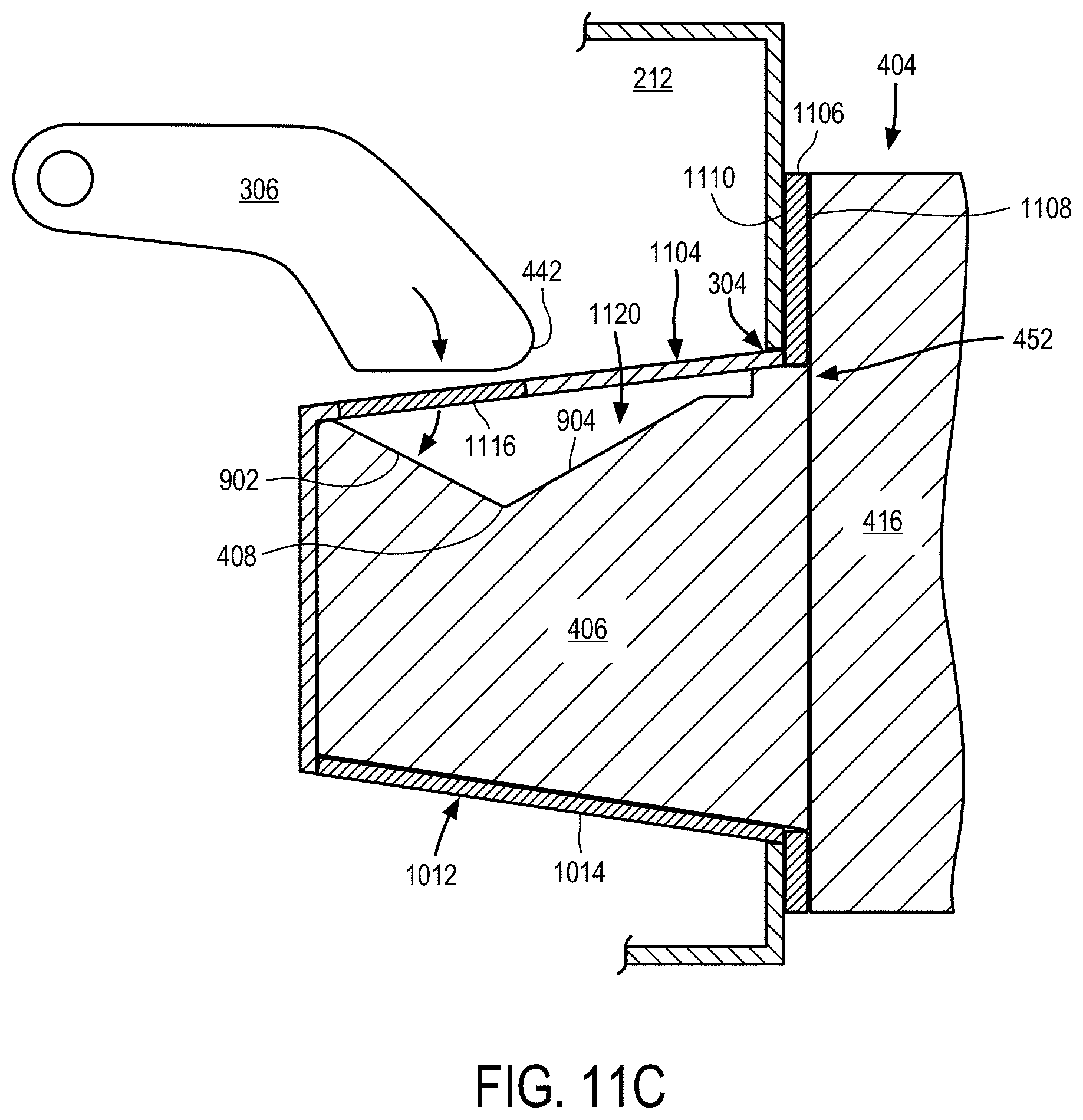 Patent US11793597 Figure 19 – Attachment mechanism for docking cannulas to surgical robotic arms