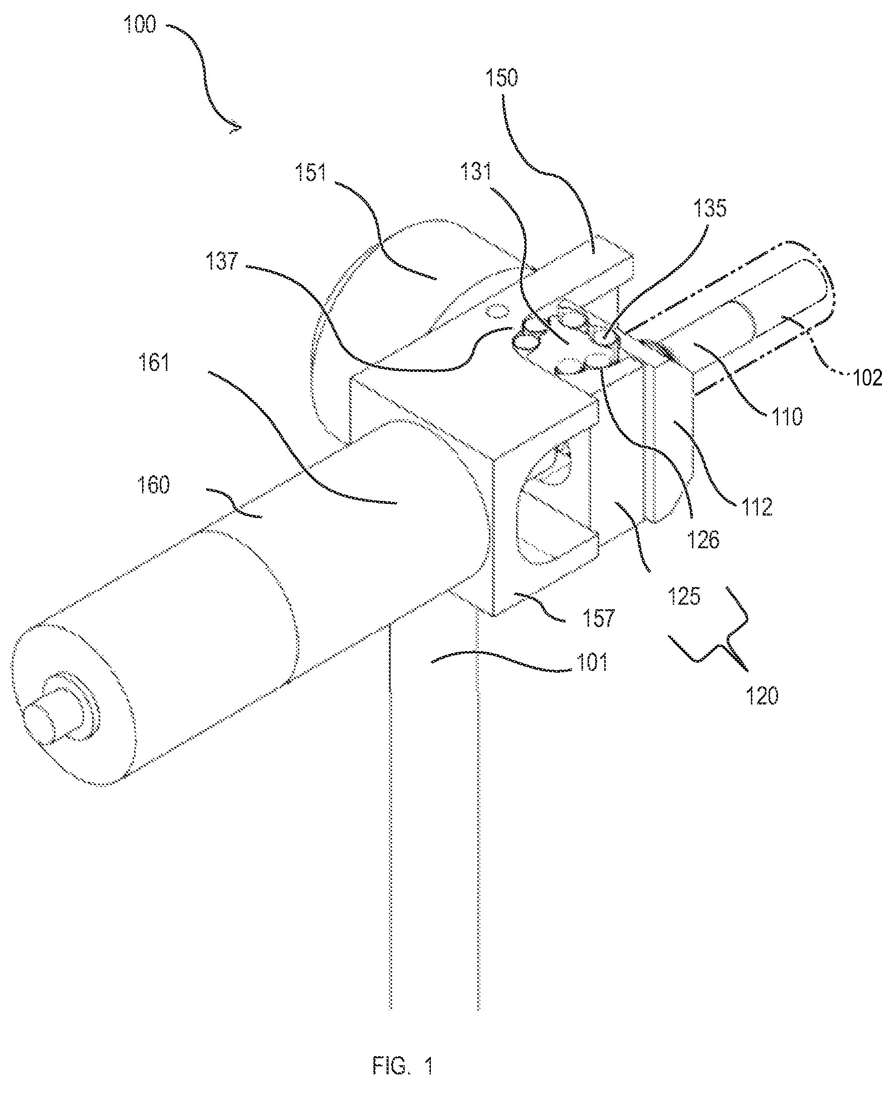 Patent US11793598 Figure 1 – Clamping device and clamping arrangement for a medical instrument
