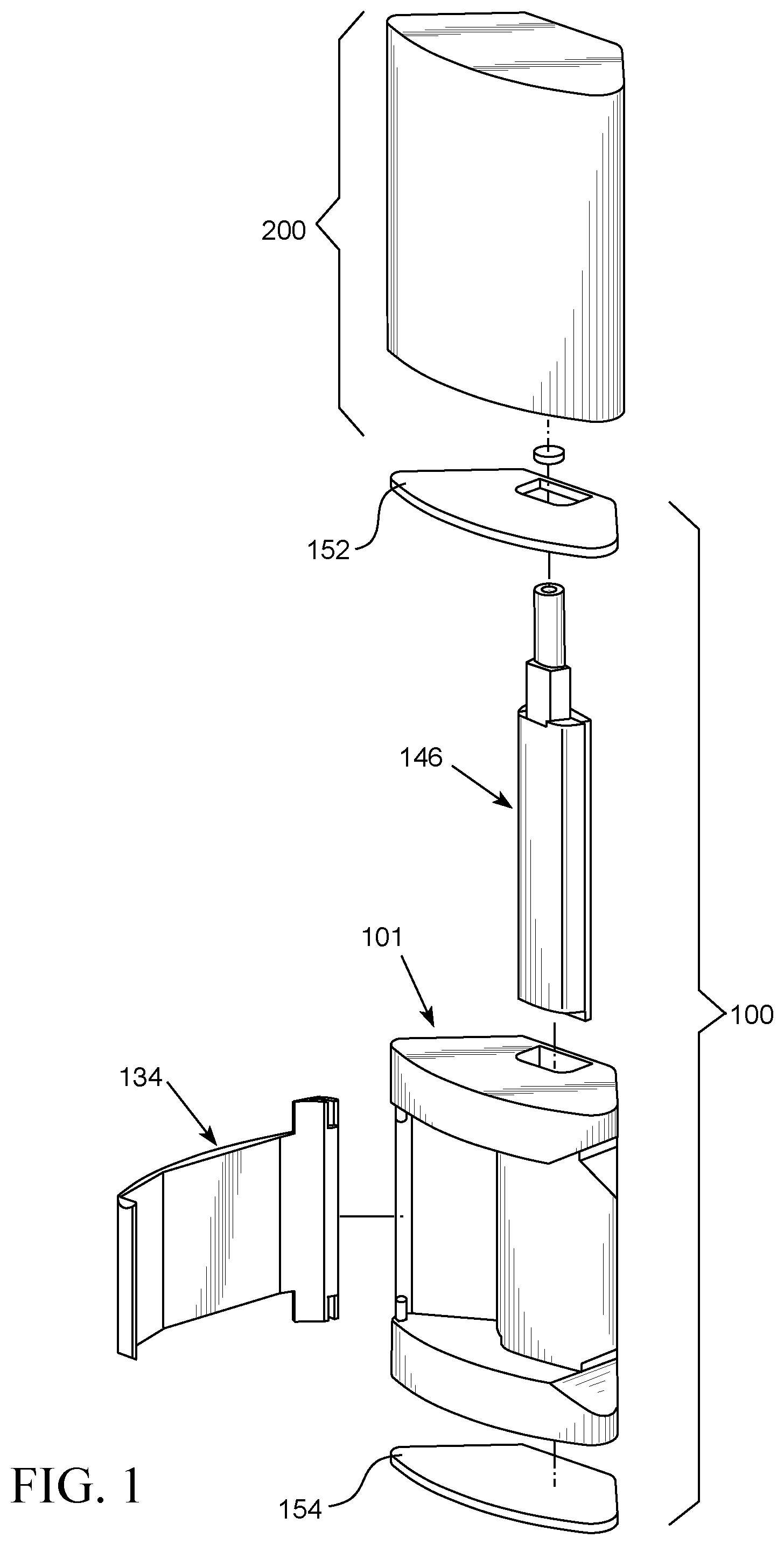 Patent US11793616 Figure 1 – Dispenser for disposable products