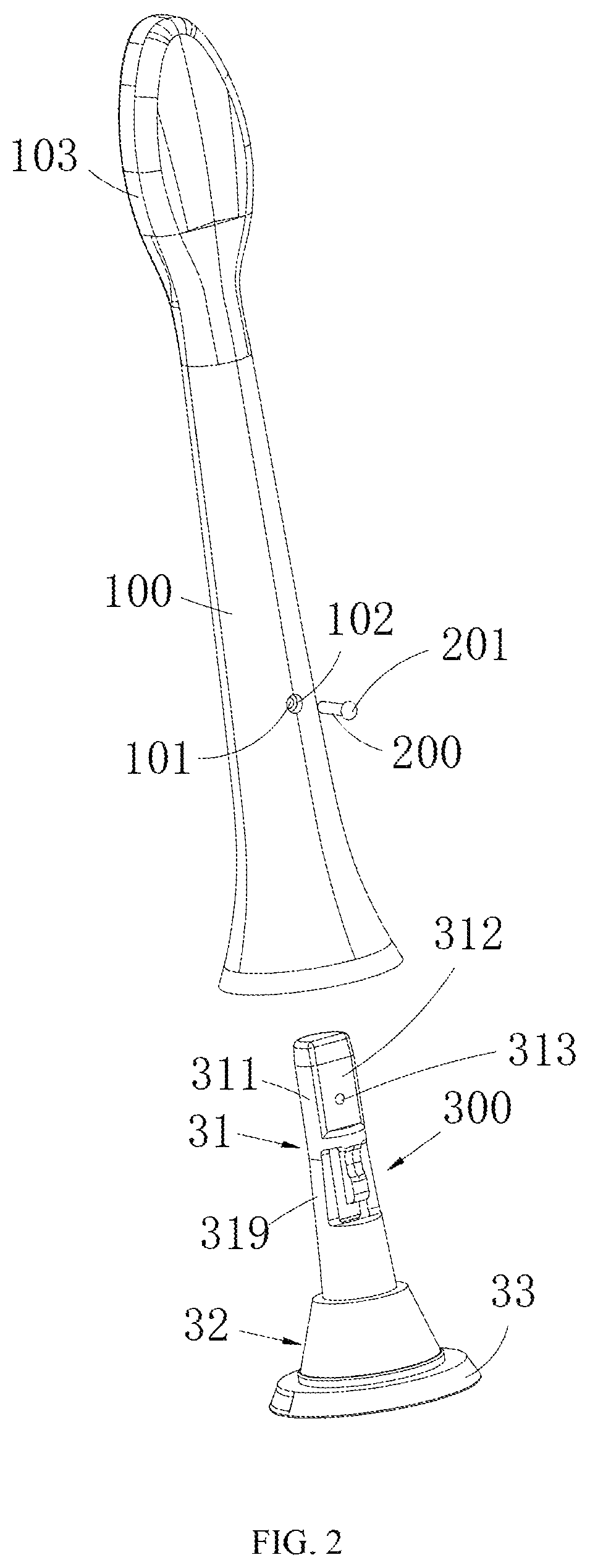 Patent US11793618 Figure 2 – Electric toothbrush head