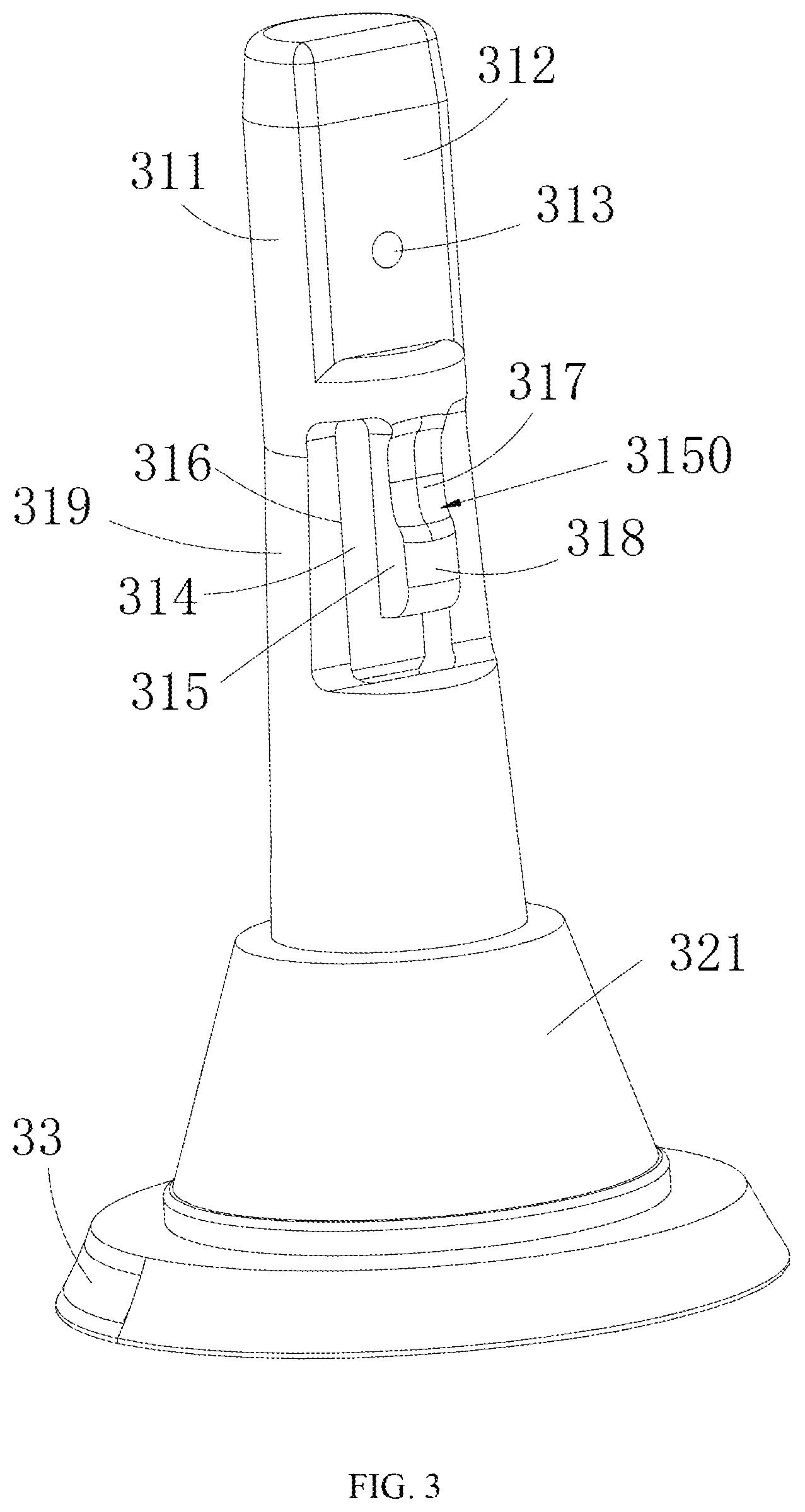 Patent US11793618 Figure 3 – Electric toothbrush head