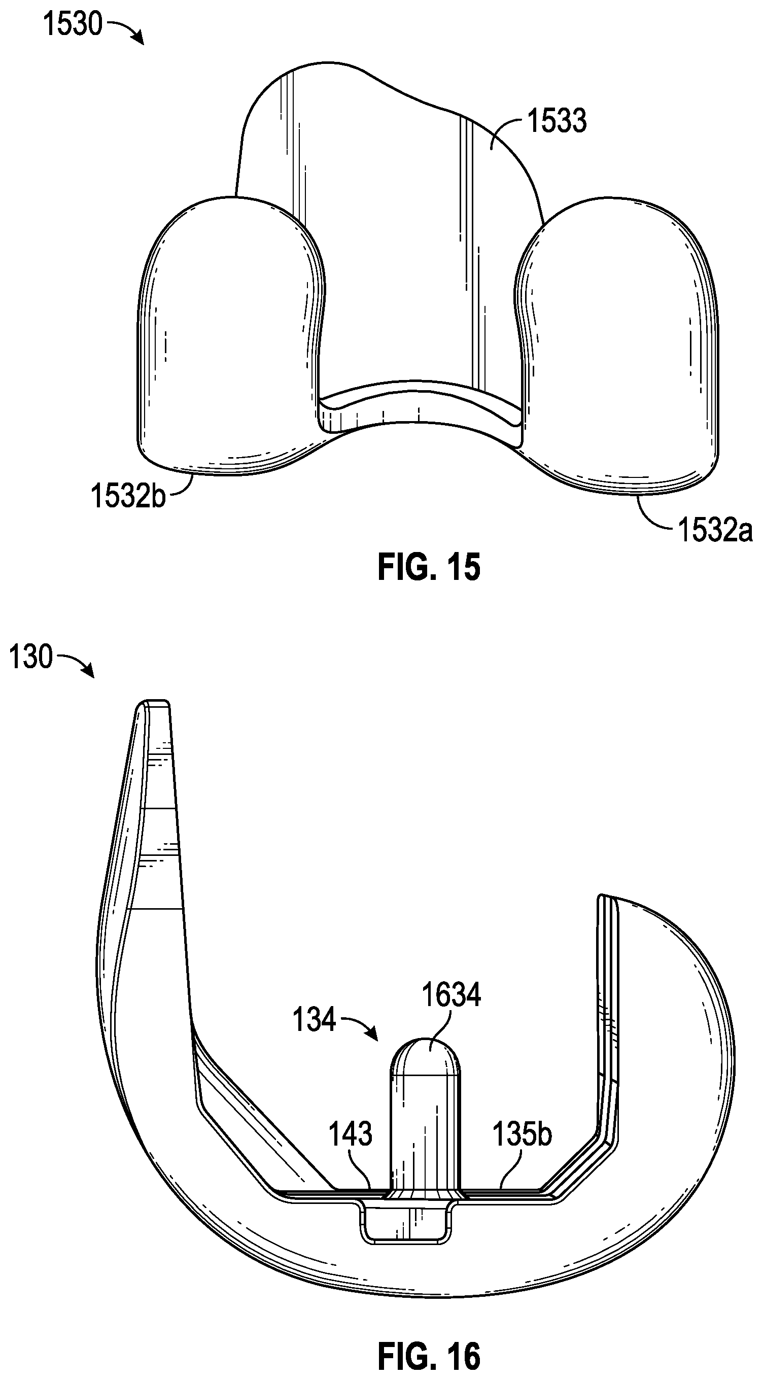 Patent US11793649 Figure 16 – Femoral component for bone conservation