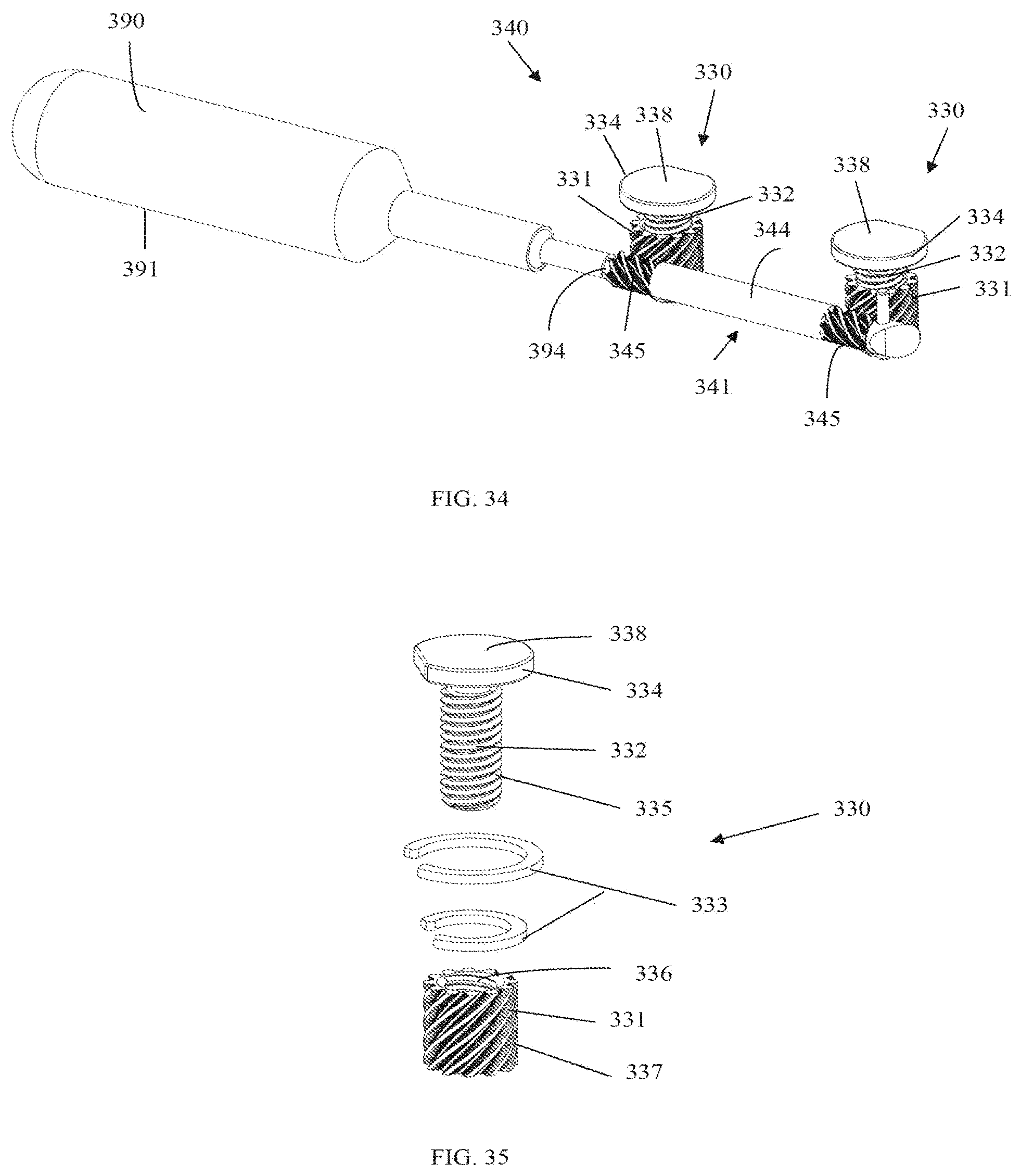 Patent US11793653 Figure 14 – Multiple spindle adjustable interbody fusion devices and methods of use