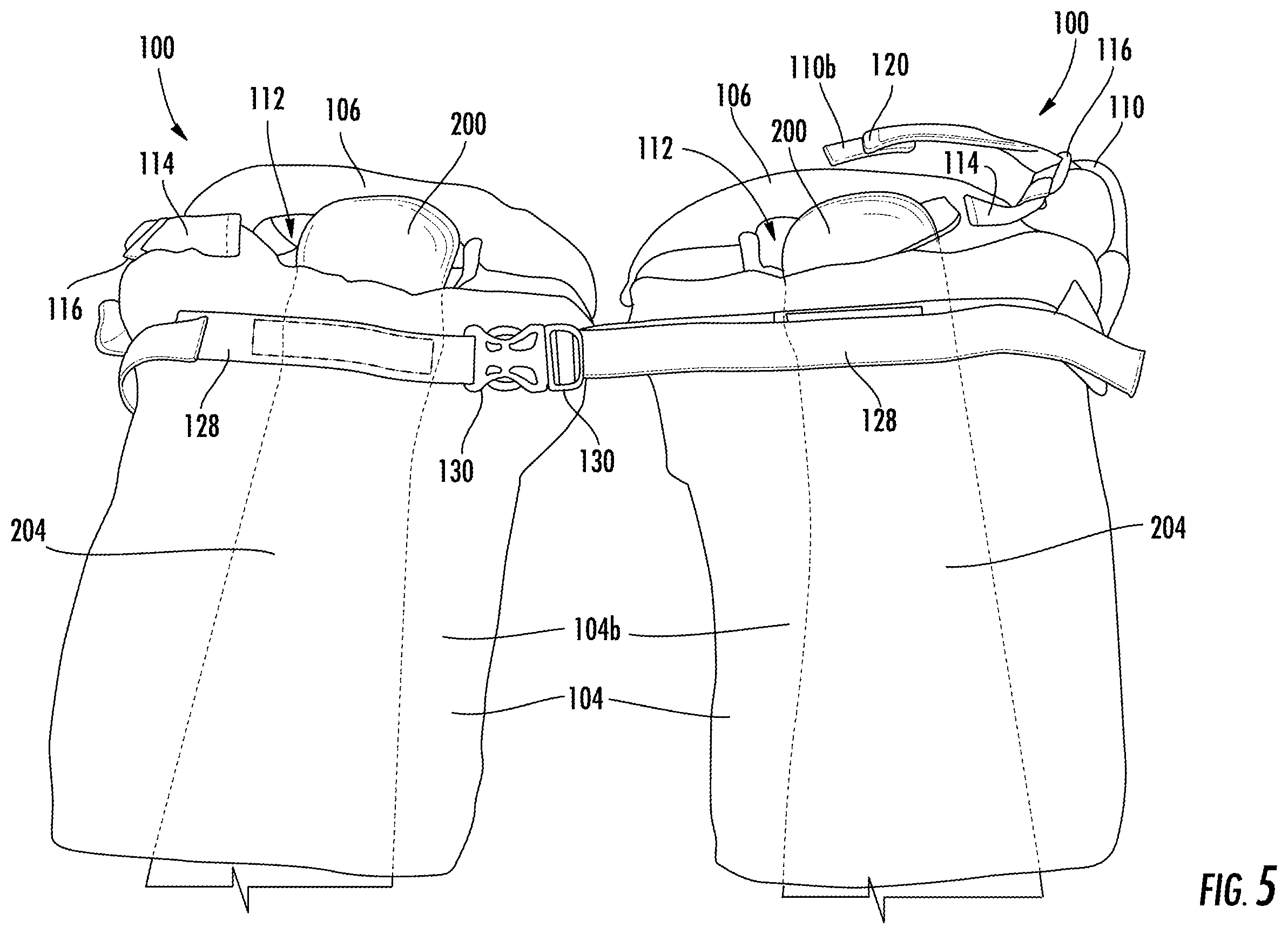 Patent US11793661 Figure 5 – Cushioned support system for heel ulcer prevention