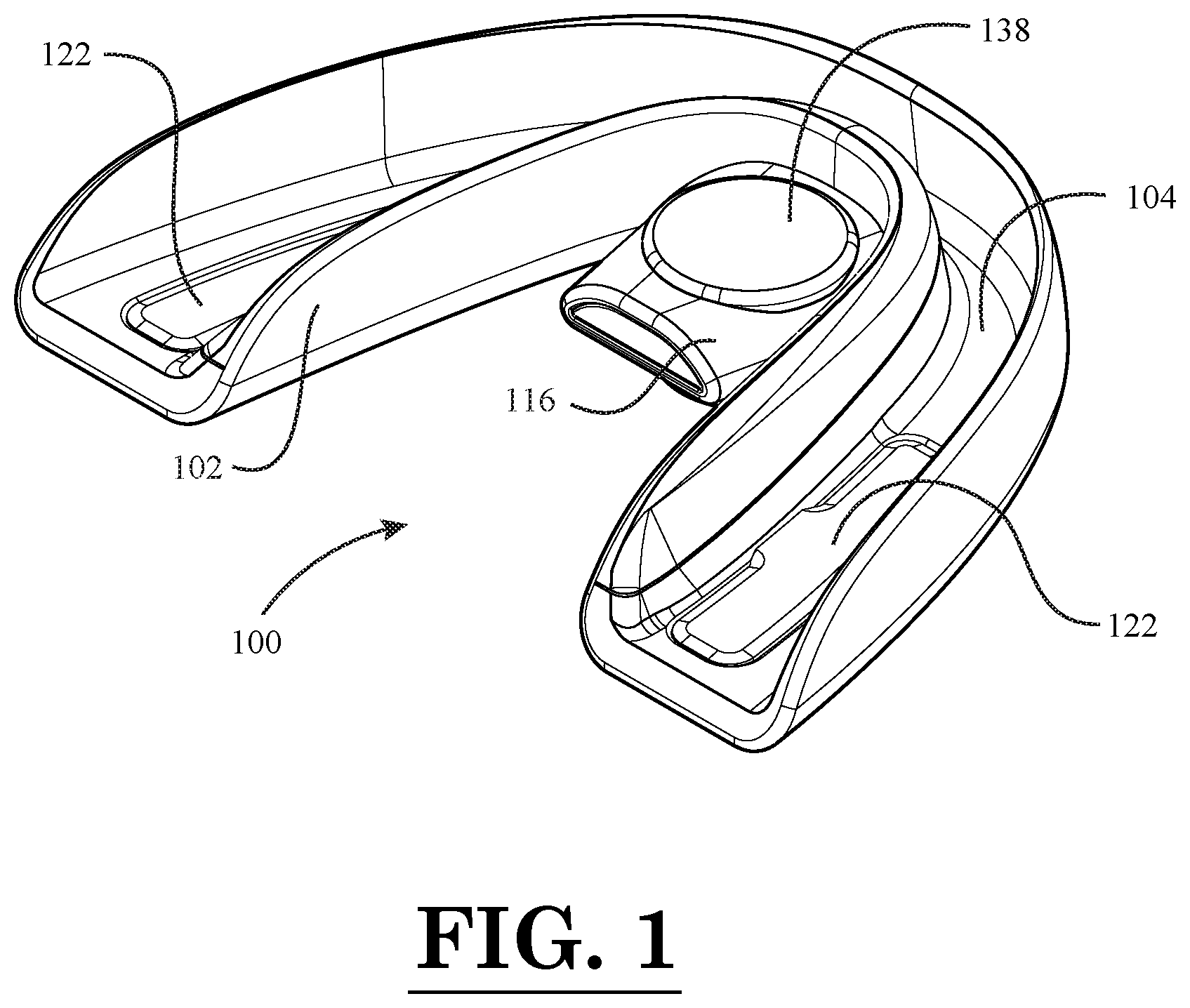 Patent US11793664 Figure 1 – Bruxism mouth guard device