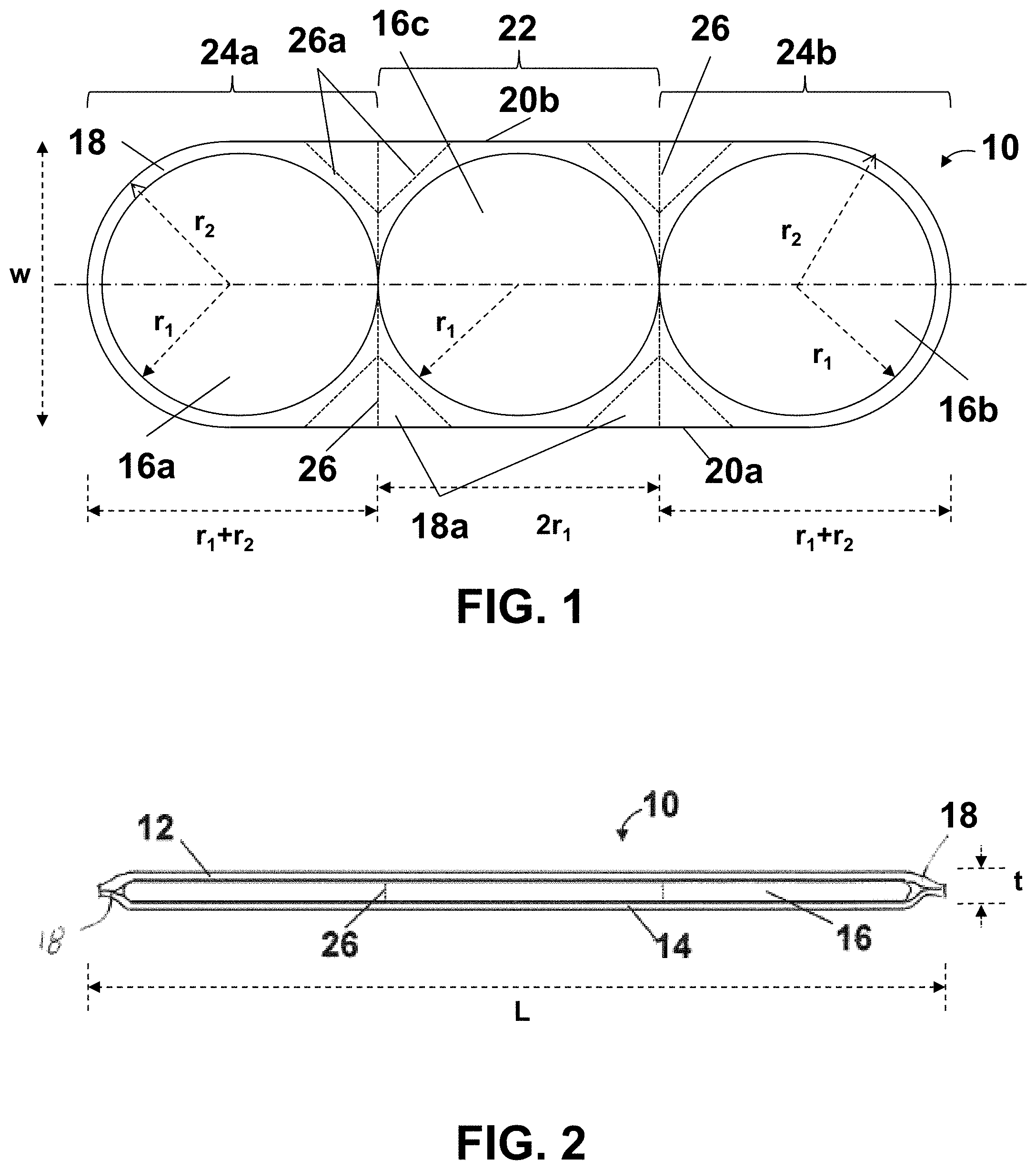 Patent US11793684 Figure 1 – Folded individual article in a circular package