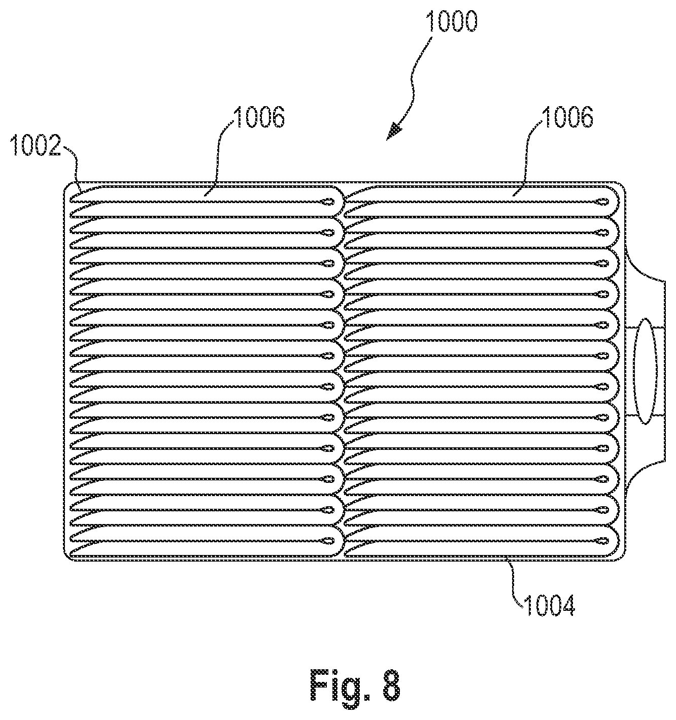 Patent US11793686 Figure 8 – Absorbent article with belt having profiled elasticity