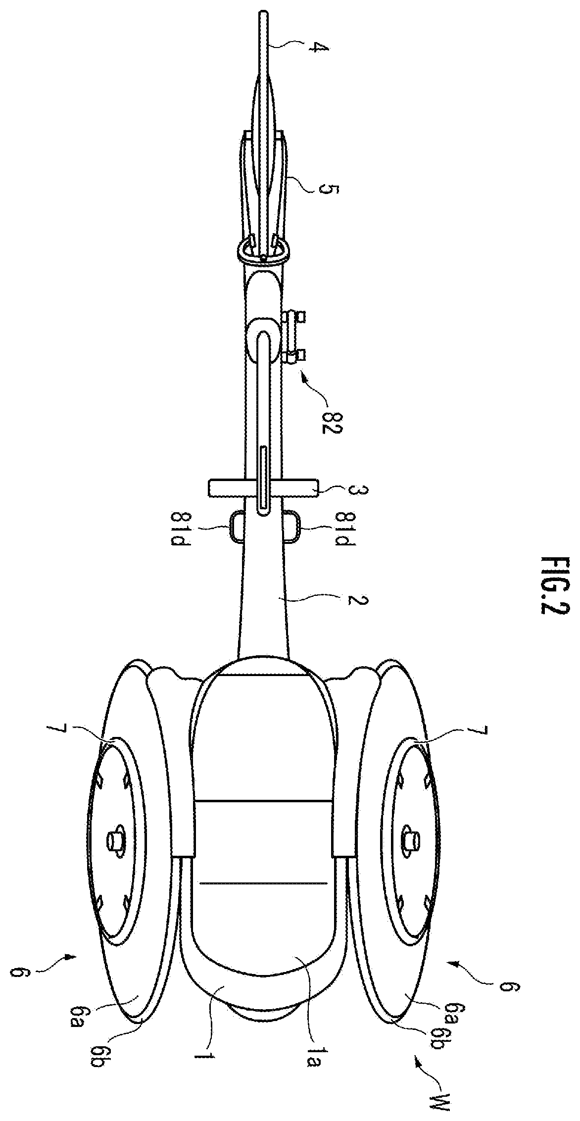 Patent US11793693 Figure 2 – Steering mechanism and wheelchair equipped with same