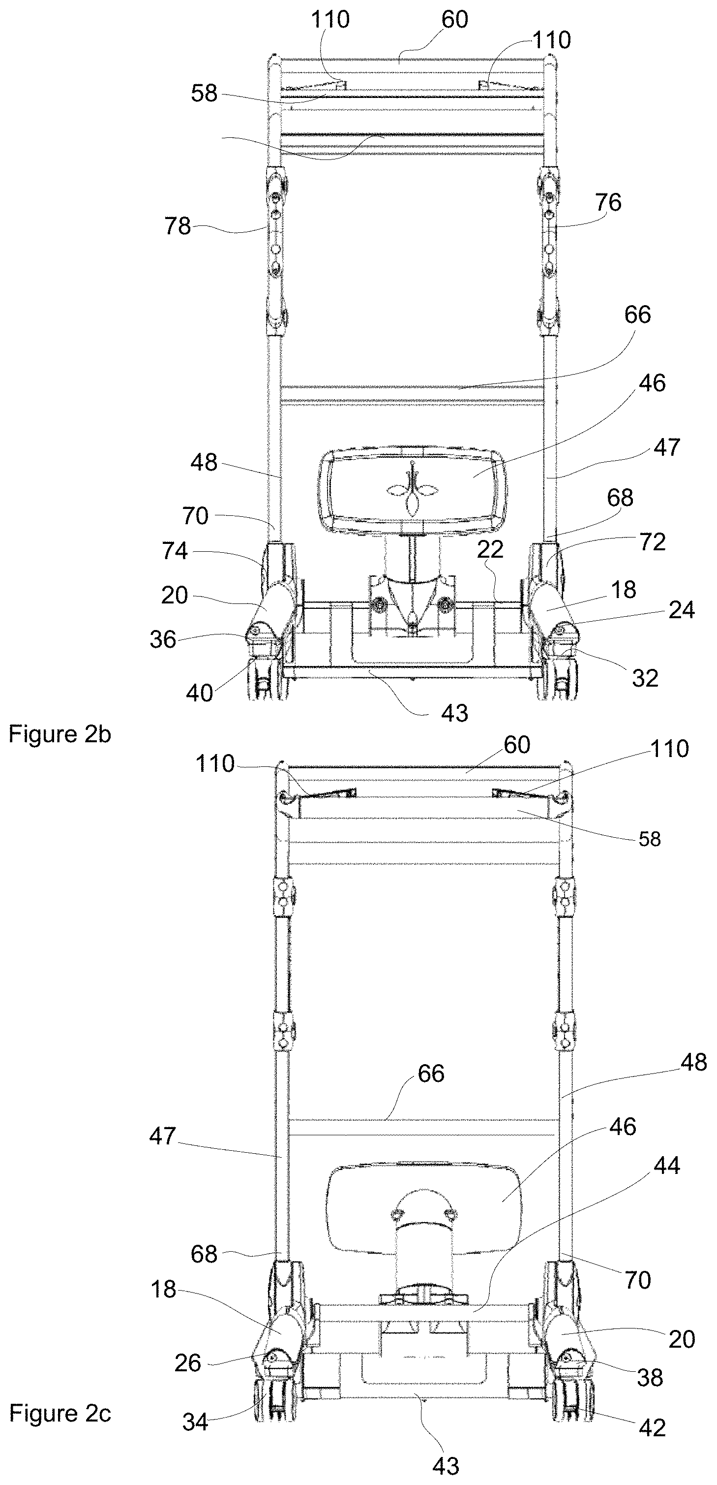 Patent US11793694 Figure 2 – Removably attached seat for a mobility apparatus