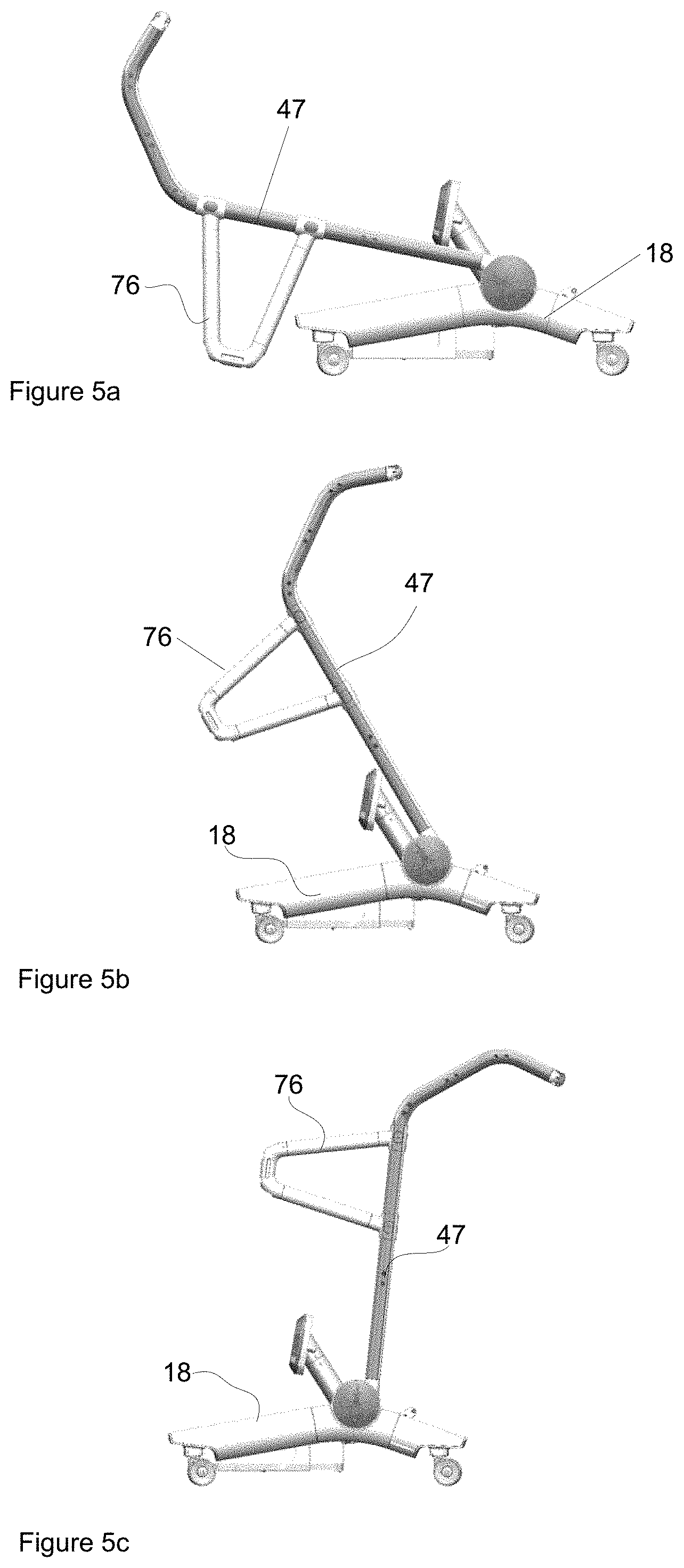 Patent US11793694 Figure 5 – Removably attached seat for a mobility apparatus