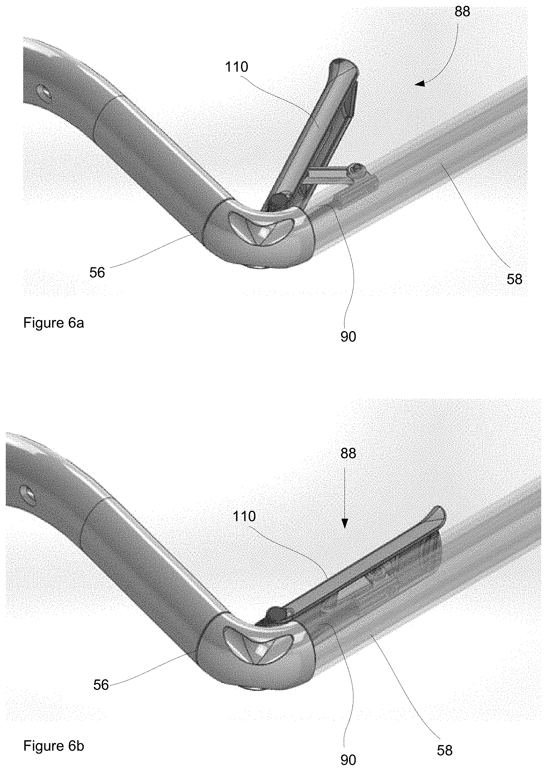 Patent US11793694 Figure 6 – Removably attached seat for a mobility apparatus