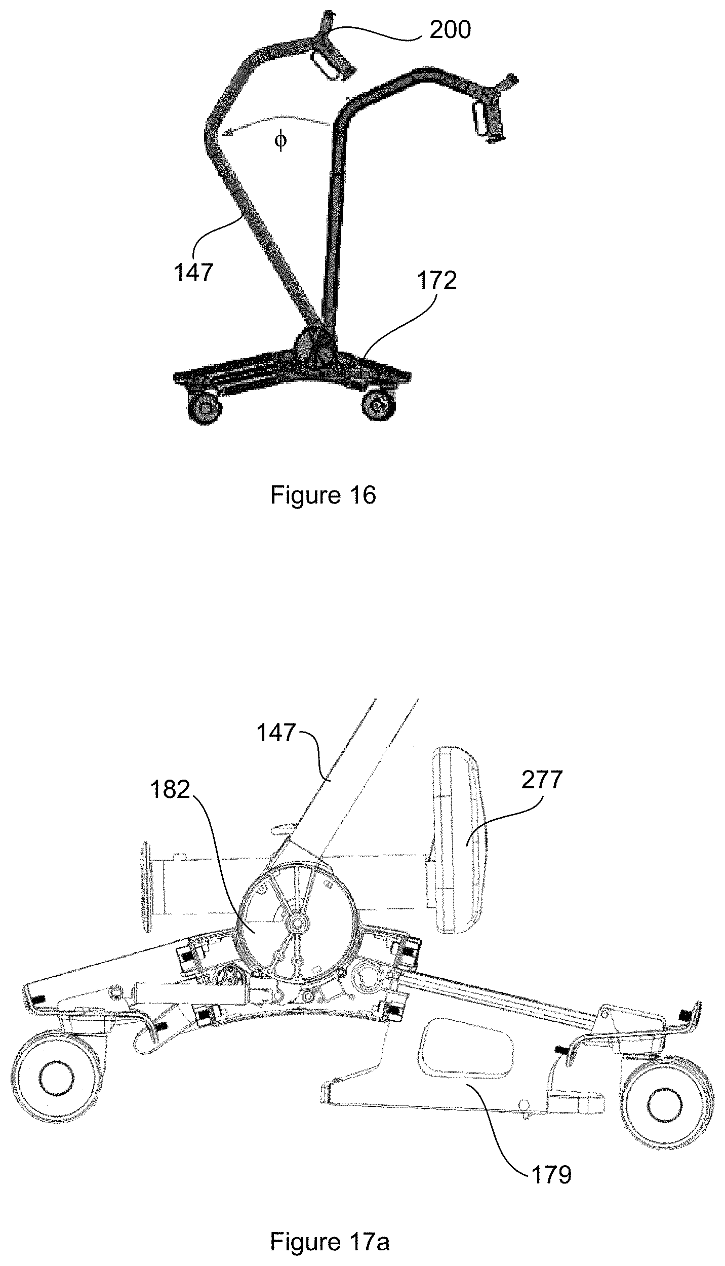 Patent US11793694 Figure 16 – Removably attached seat for a mobility apparatus