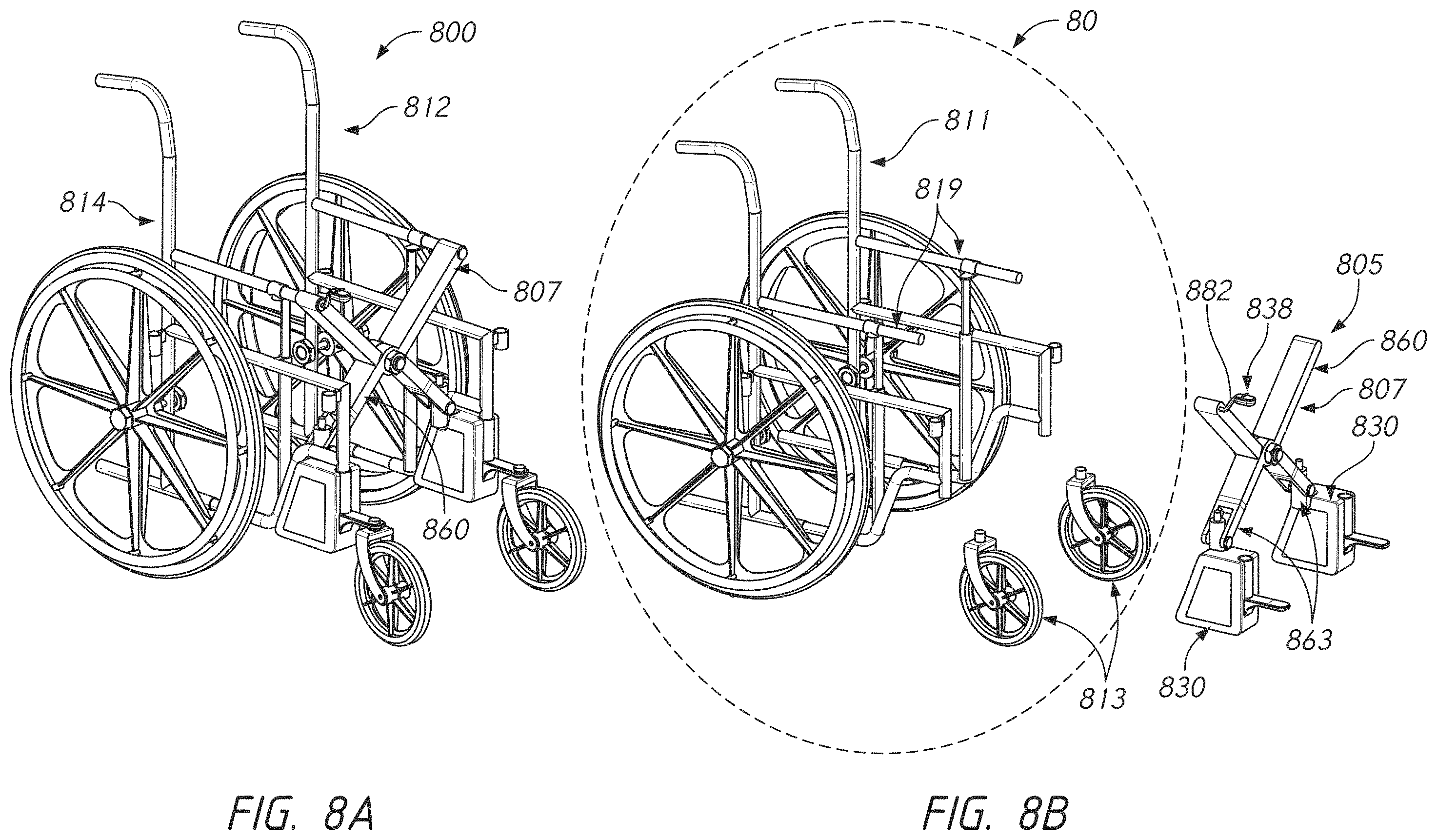 Patent US11793695 Figure 7 – Multifunction toilet wheelchair