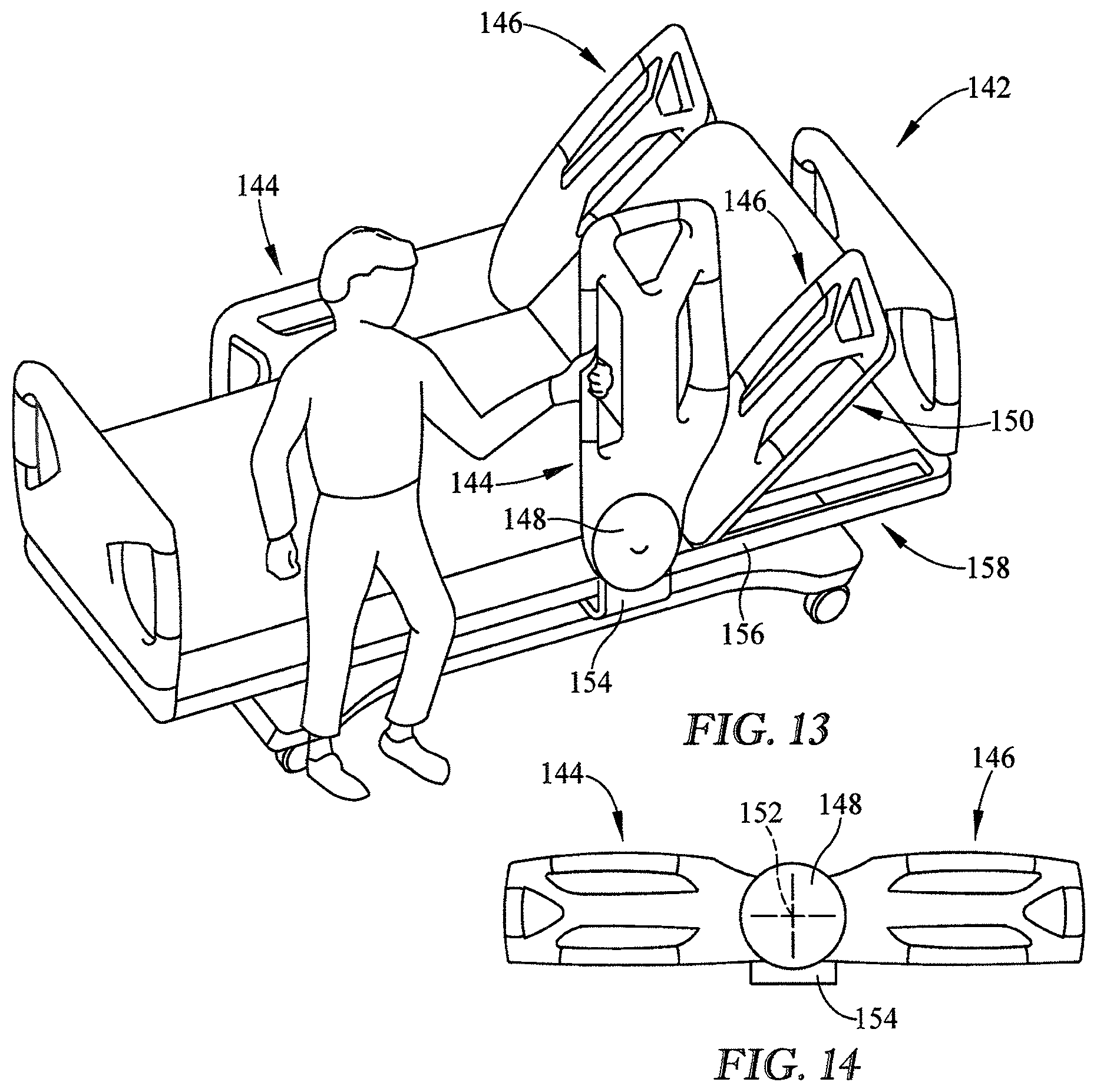 Patent US11793698 Figure 5 – Hospital bed having drainage bag sensor