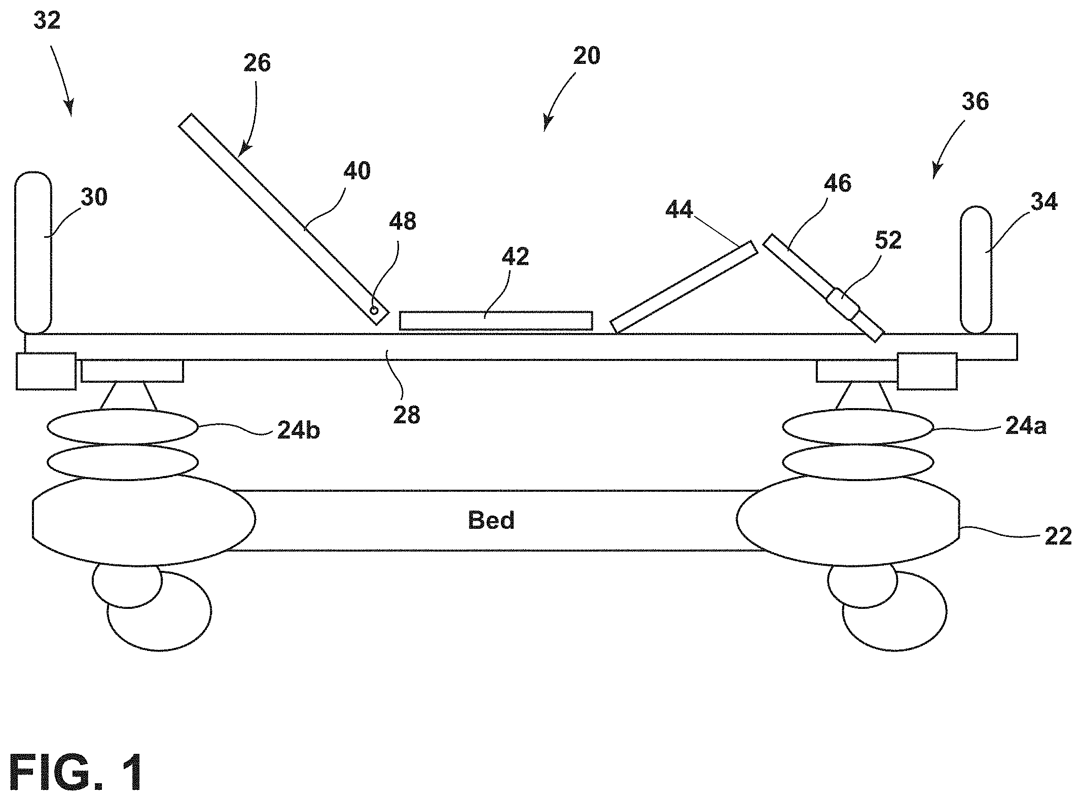 Patent US11793699 Figure 1 – Patient support with energy transfer