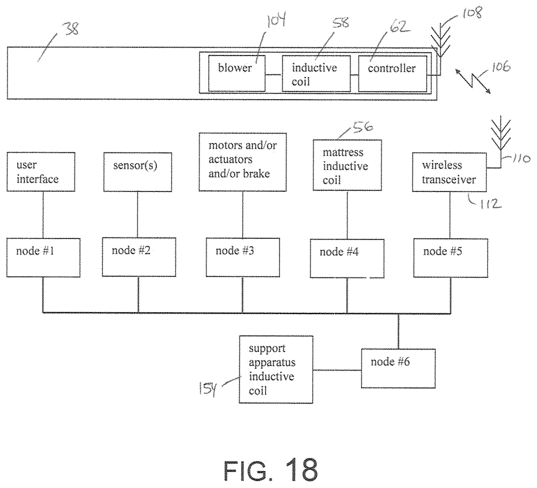 Patent US11793699 Figure 15 – Patient support with energy transfer
