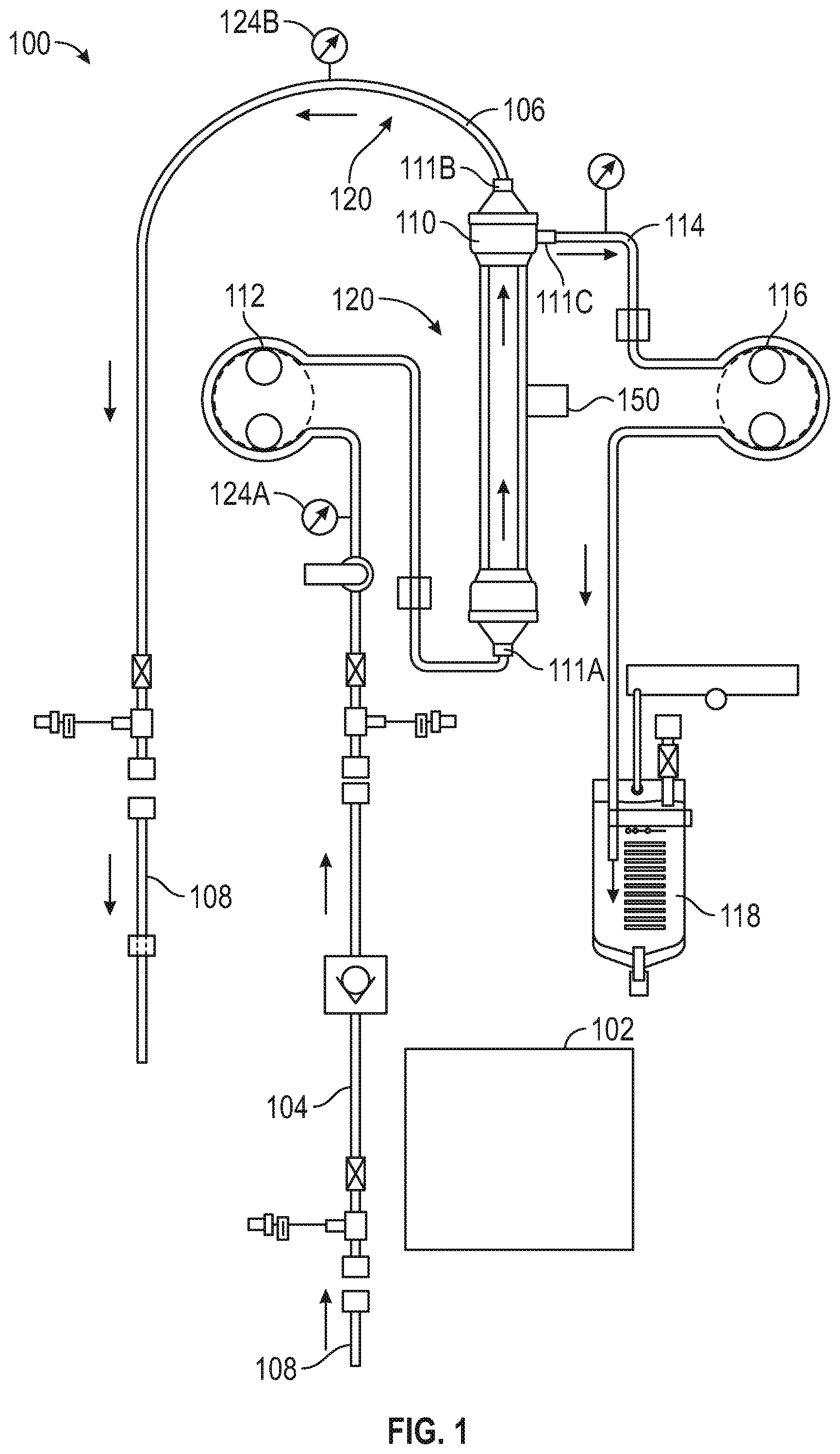 Patent US11793709 Figure 1 – Venous blood flow stimulator for extracorporeal therapy