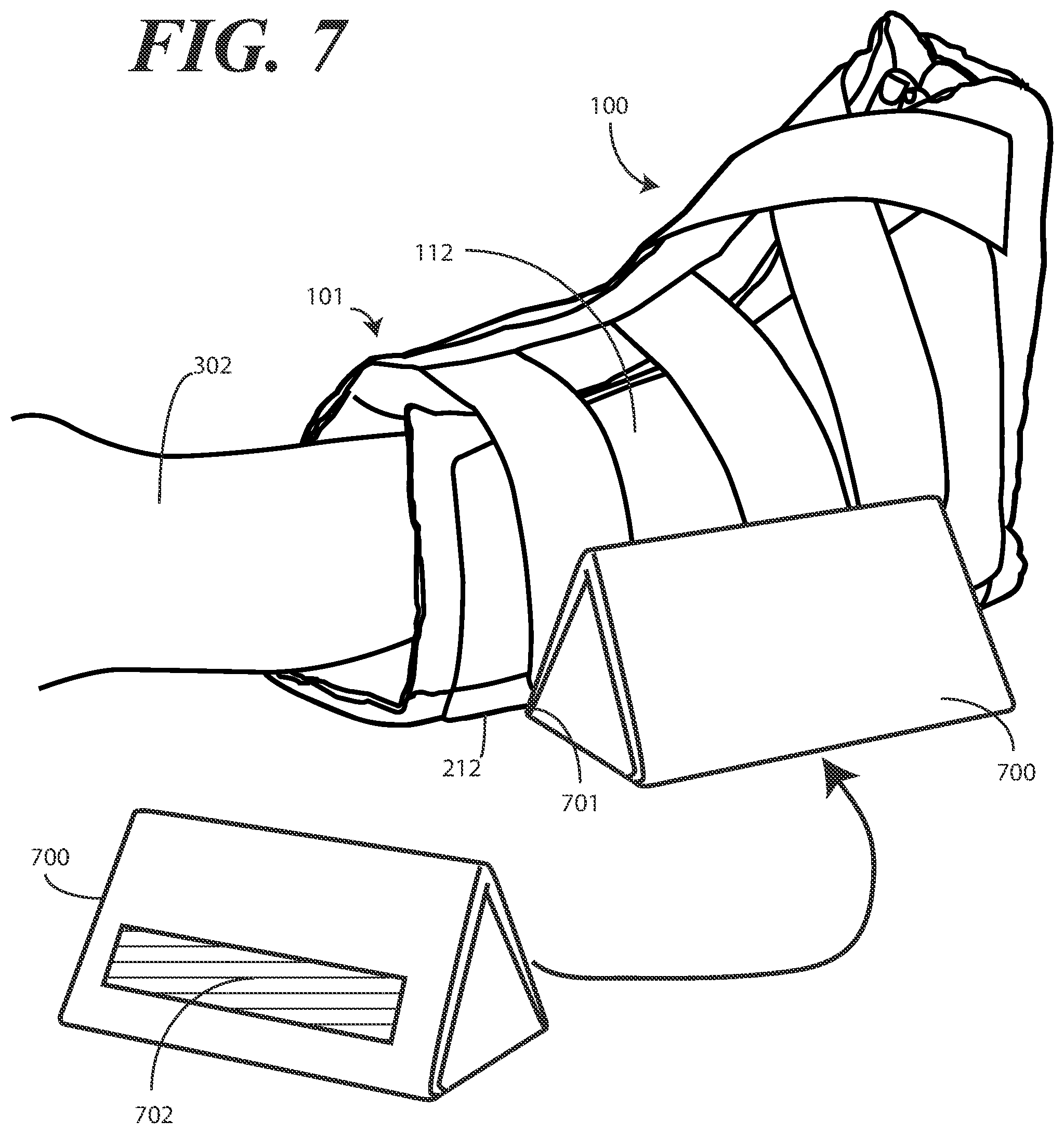 Patent US11793710 Figure 7 – Heel protector and corresponding rehabilitation systems and methods for using the same