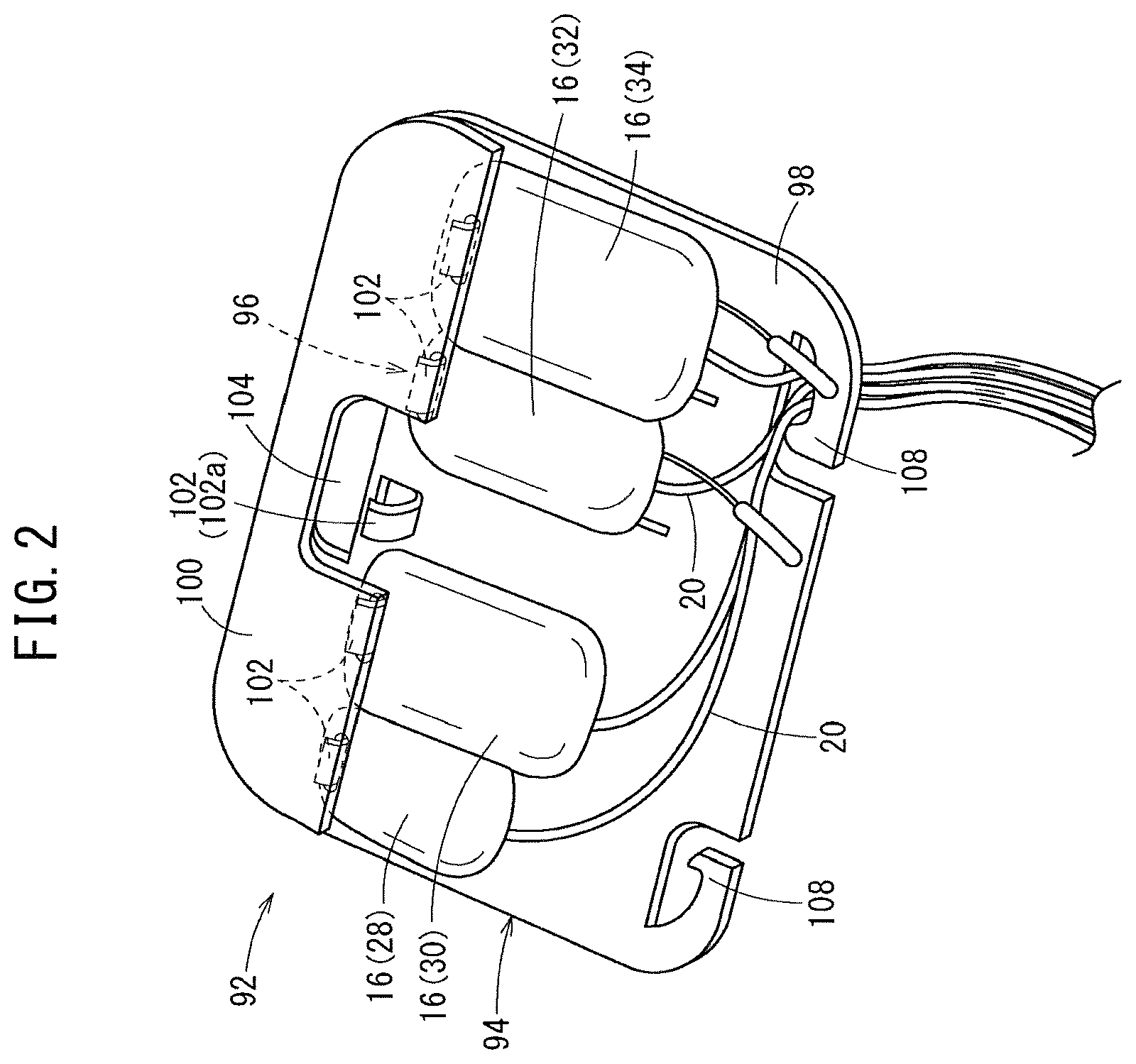 Patent US11793720 Figure 2 – Medical bag hanger and blood collection device package