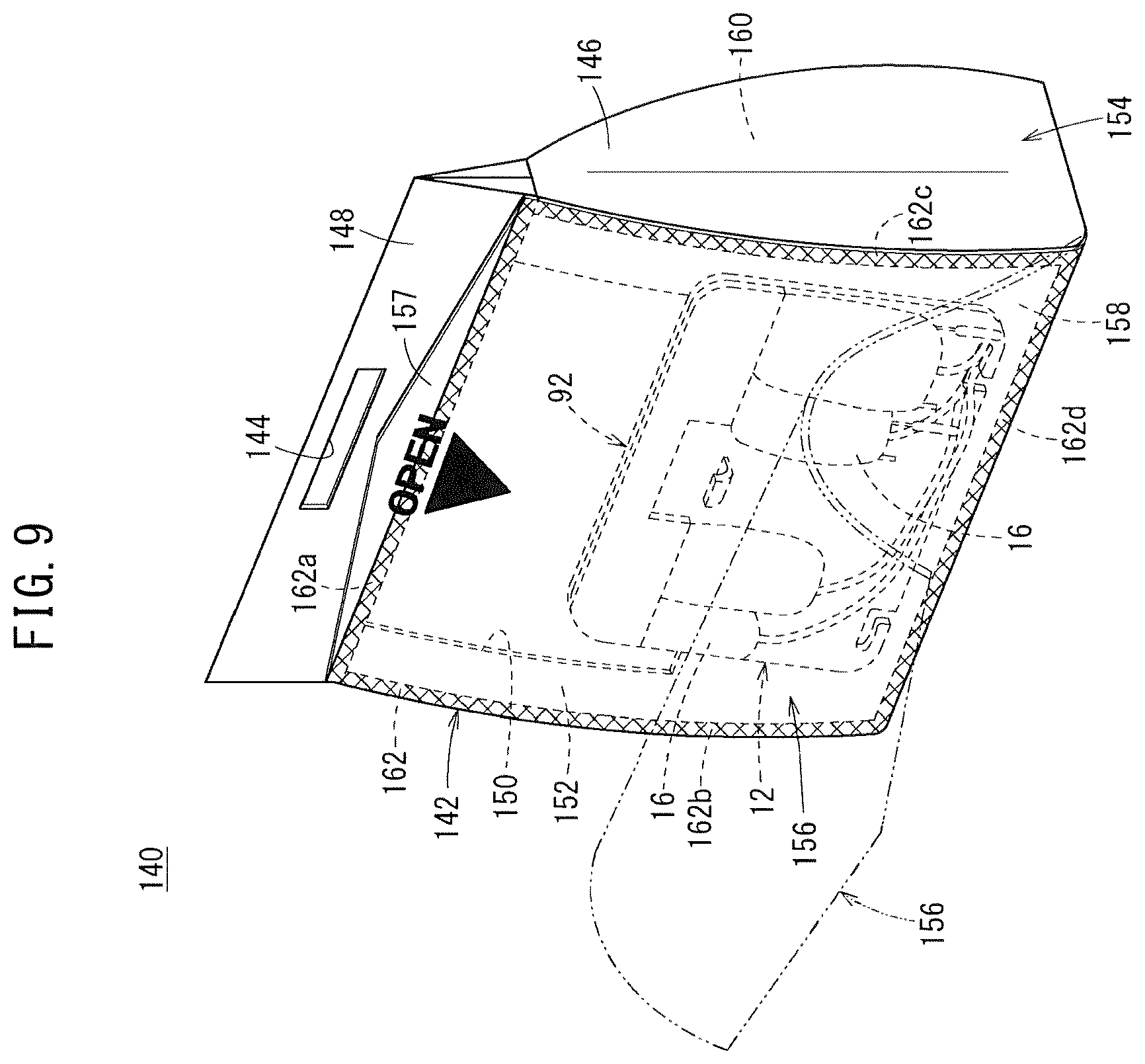 Patent US11793720 Figure 9 – Medical bag hanger and blood collection device package