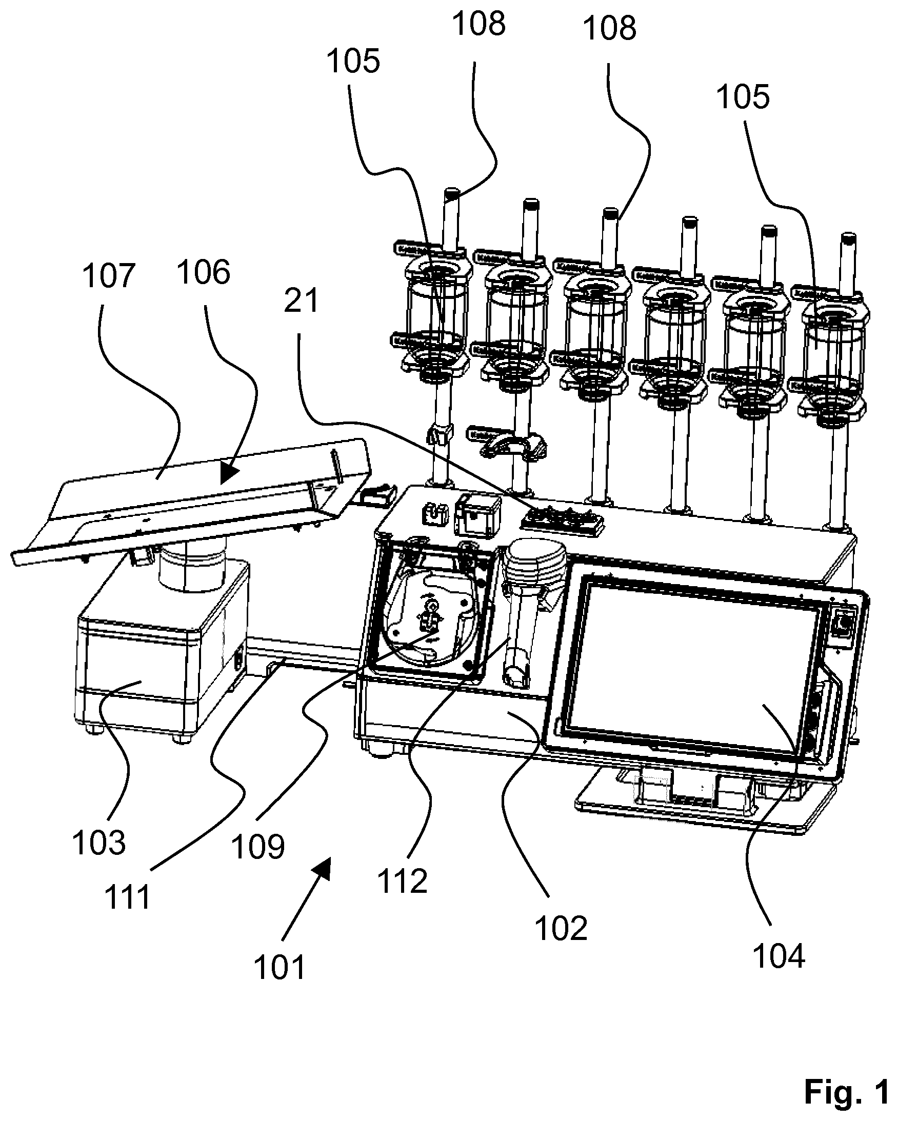 Patent US11793722 — Valve unit for a system for producing a medical preparation — Figure 1