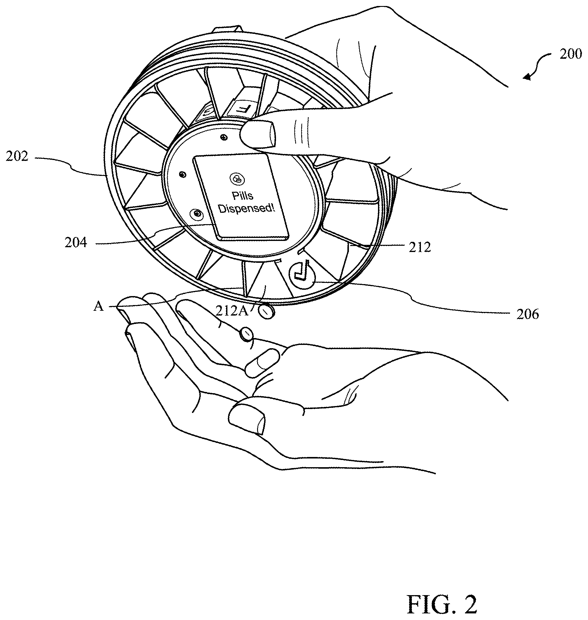 Patent US11793726 Figure 7 – Automatic pill dispenser and methods for automatic pill dispensing