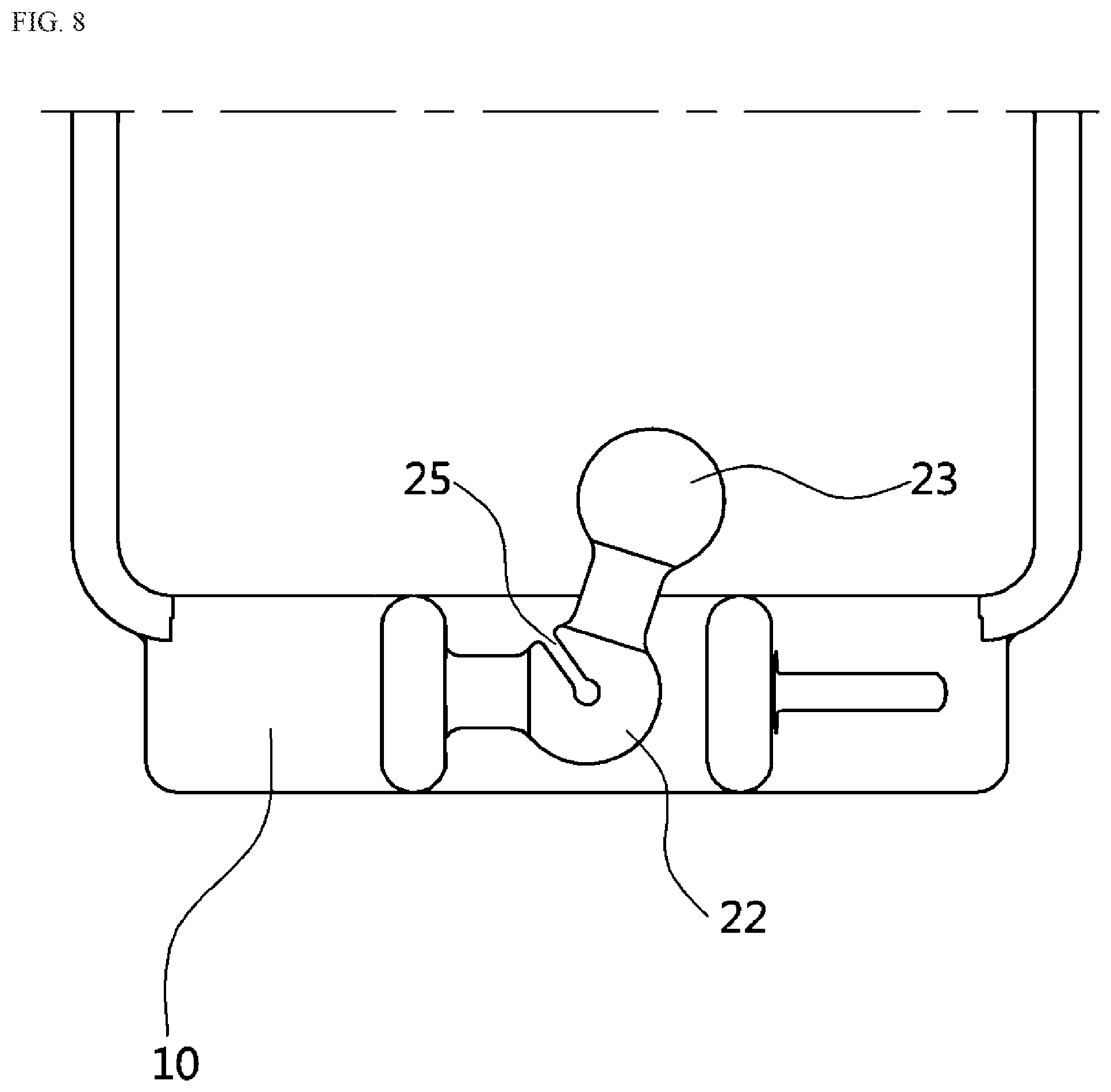 Patent US11793729 Figure 8 – Teether with wristband