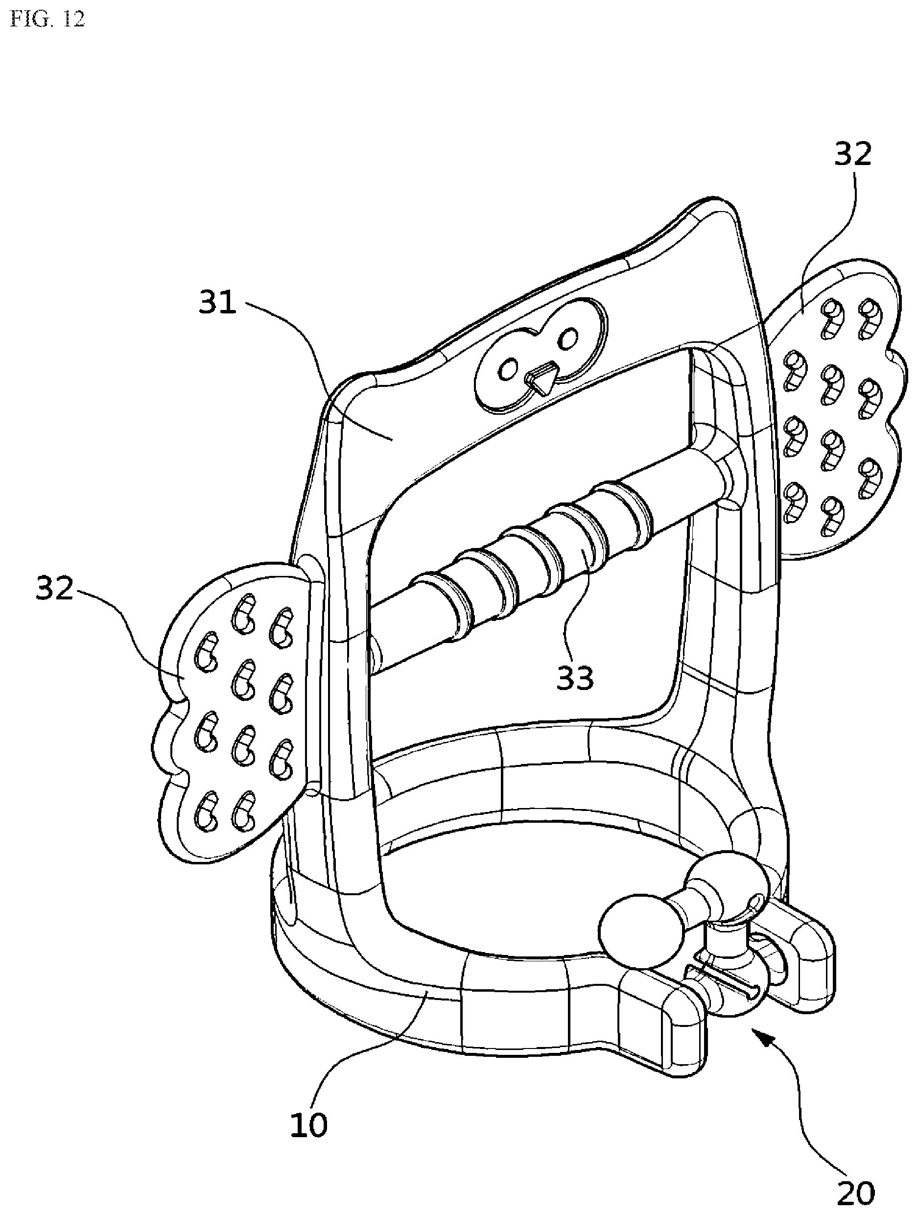 Patent US11793729 Figure 12 – Teether with wristband