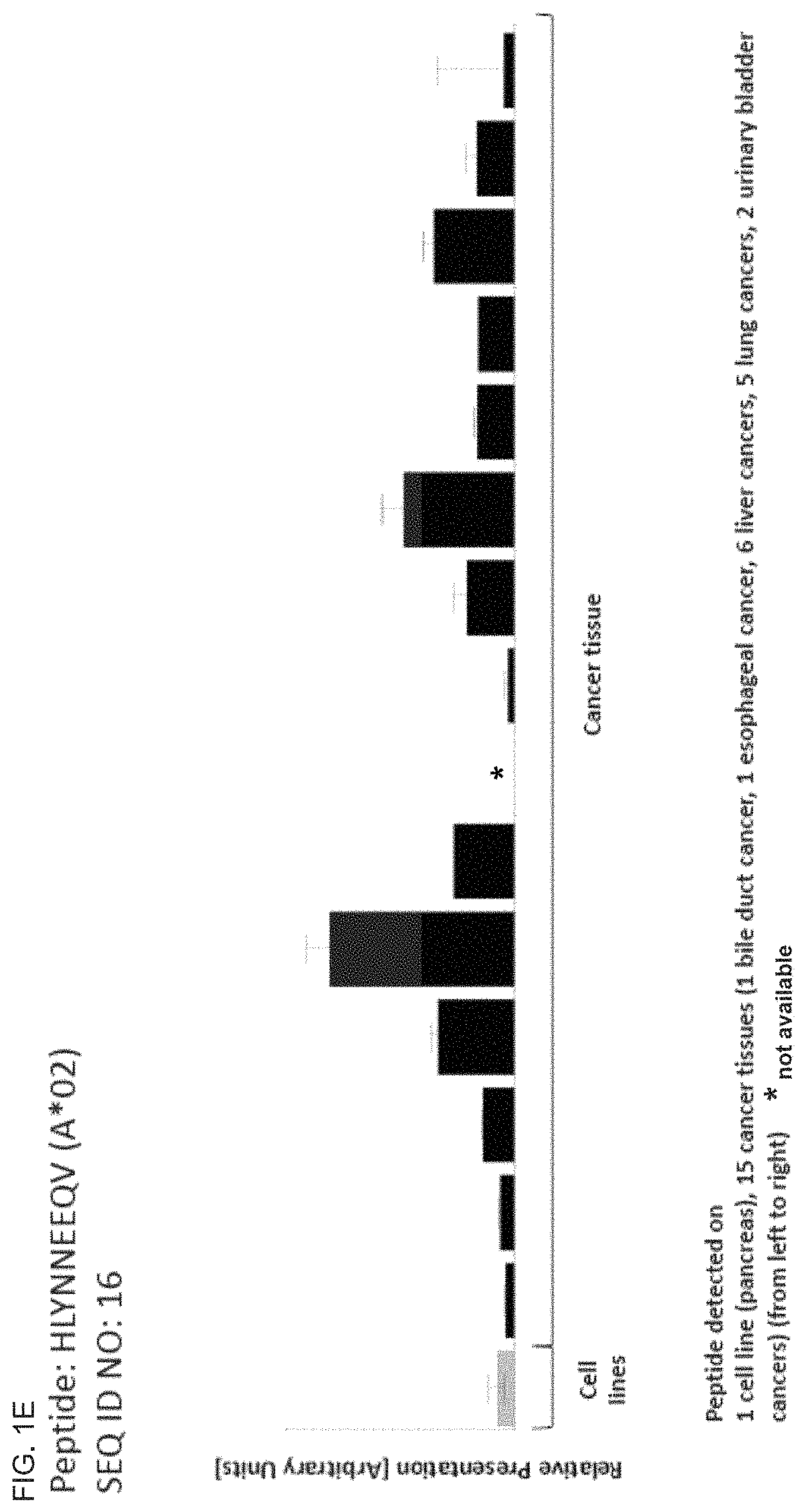 Patent US11793866 Figure 5 – Peptides and T cells for use in immunotherapeutic treatment of various cancers