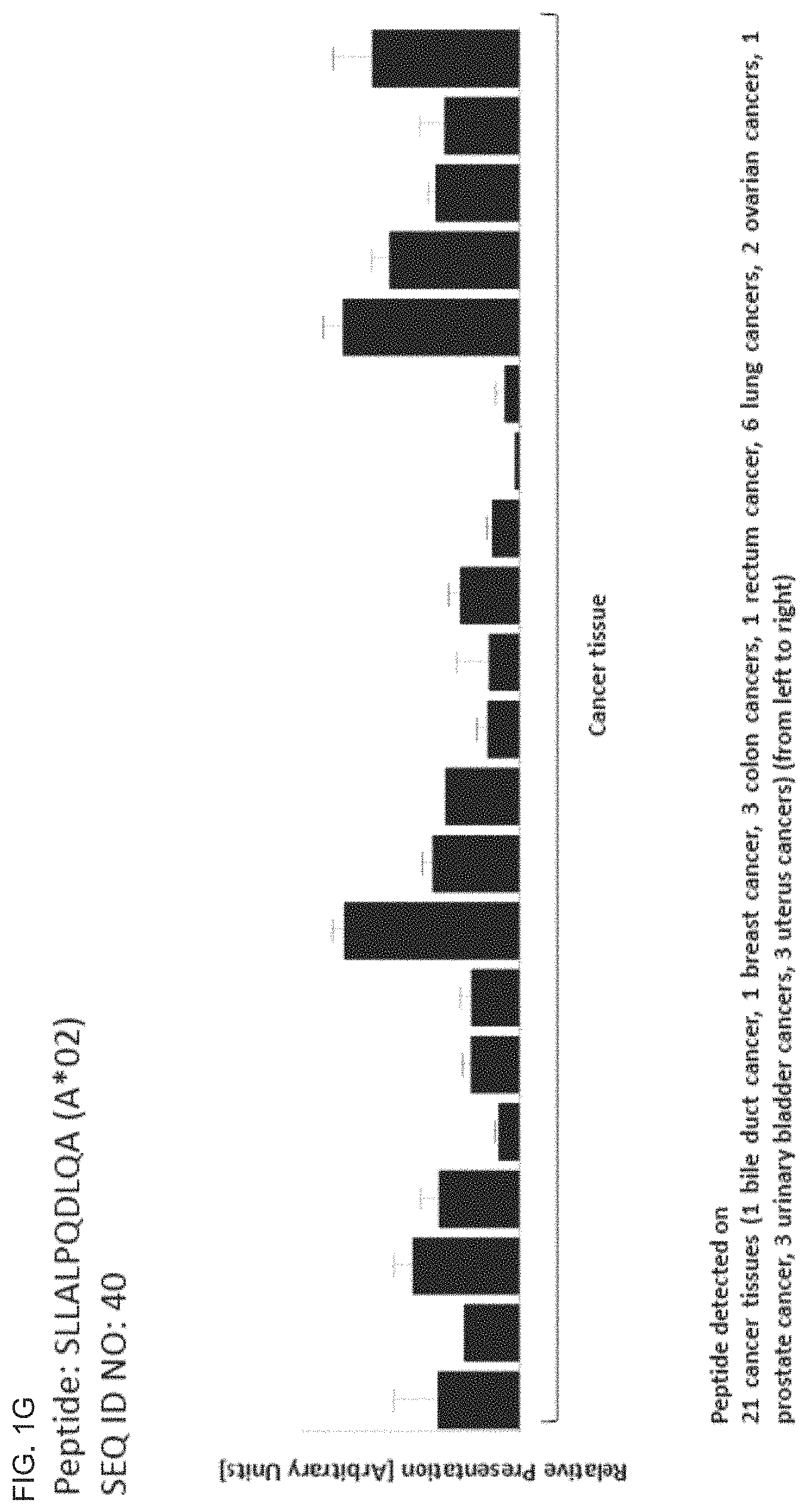 Patent US11793866 Figure 7 – Peptides and T cells for use in immunotherapeutic treatment of various cancers