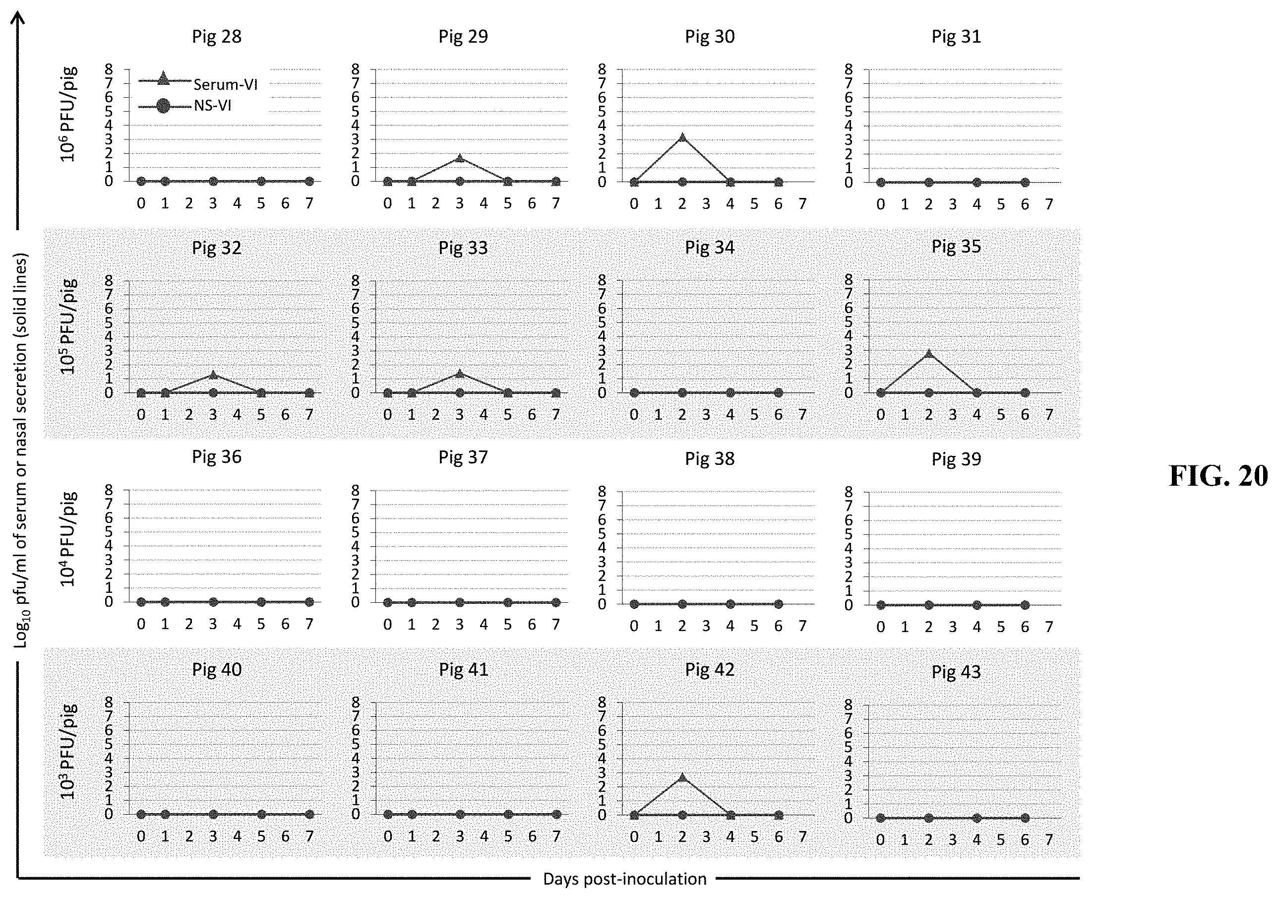 Patent US11793870 Figure 20 – Live attenuated strains of foot and mouth disease modified by deoptimization and uses thereof