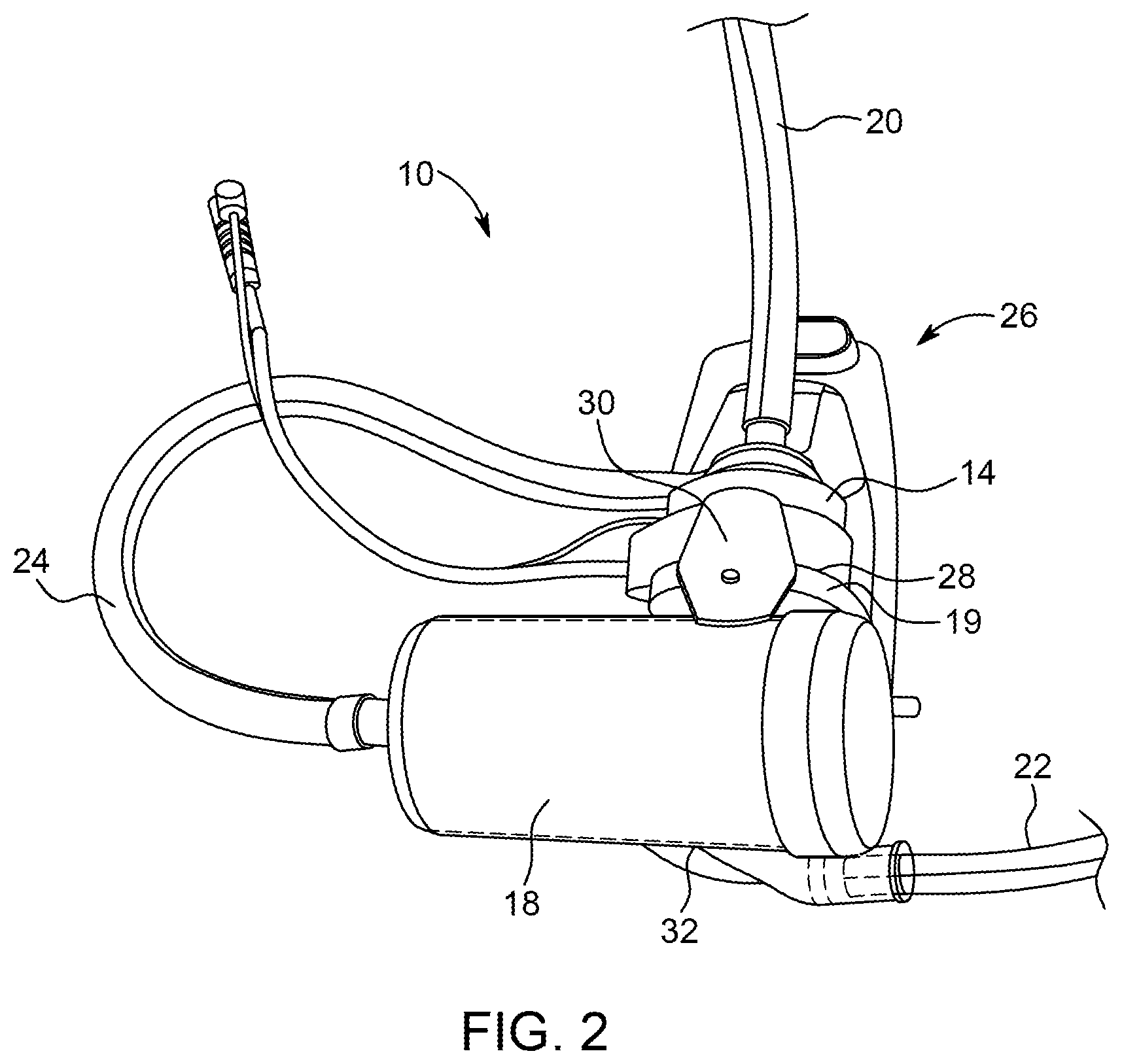 Patent US11793918 Figure 2 – Priming tray for priming a fluid system