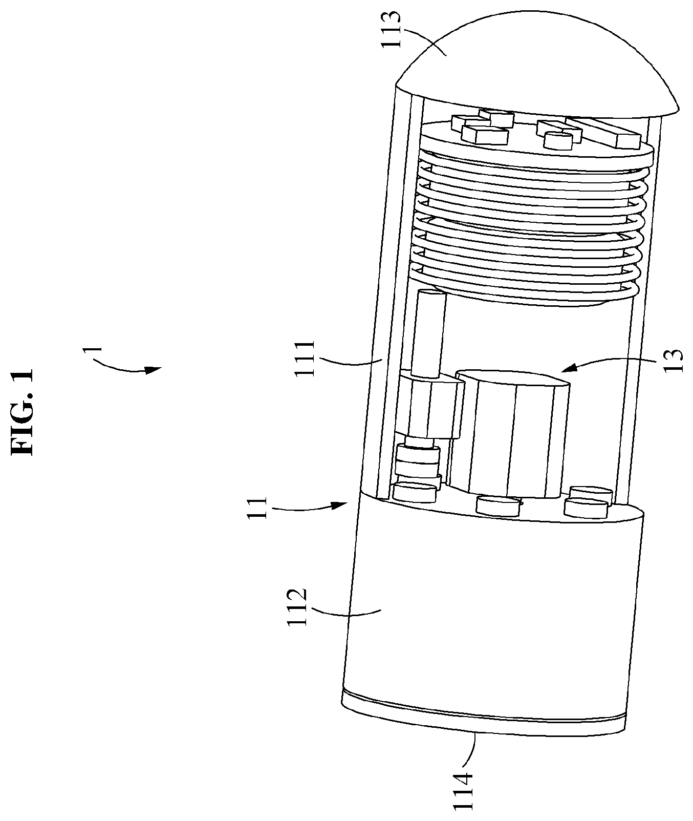 Patent US11793931 Figure 1 – Device for conveying biological material