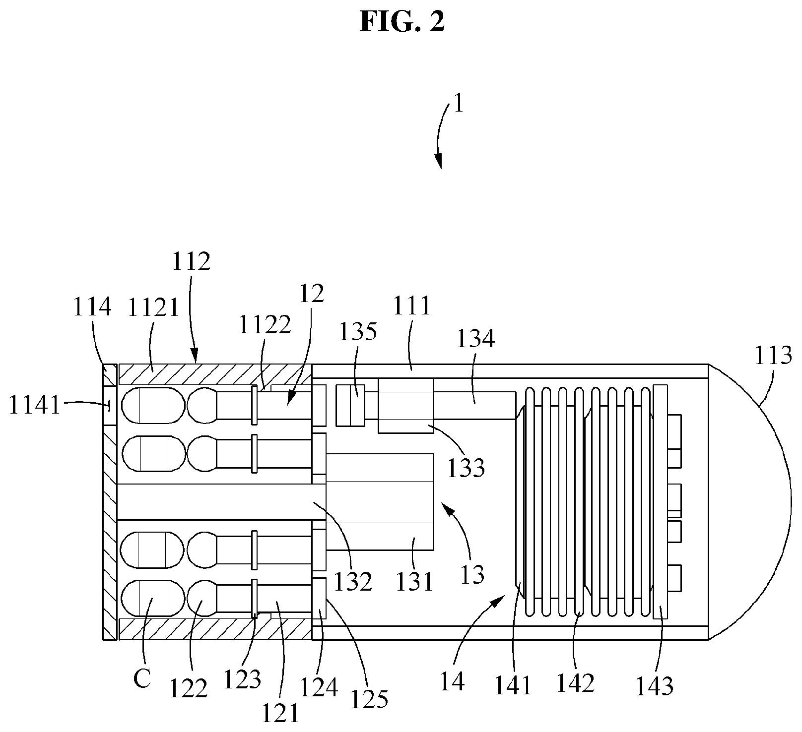 Patent US11793931 Figure 2 – Device for conveying biological material